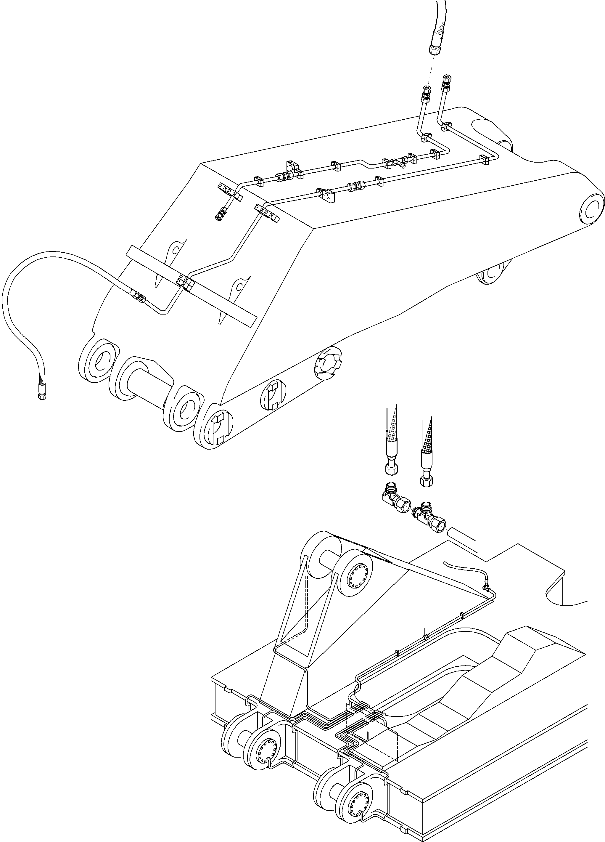 Komatsu parts book diagram for PC8000-11 S/N 12117: LUBE STATION ARR.