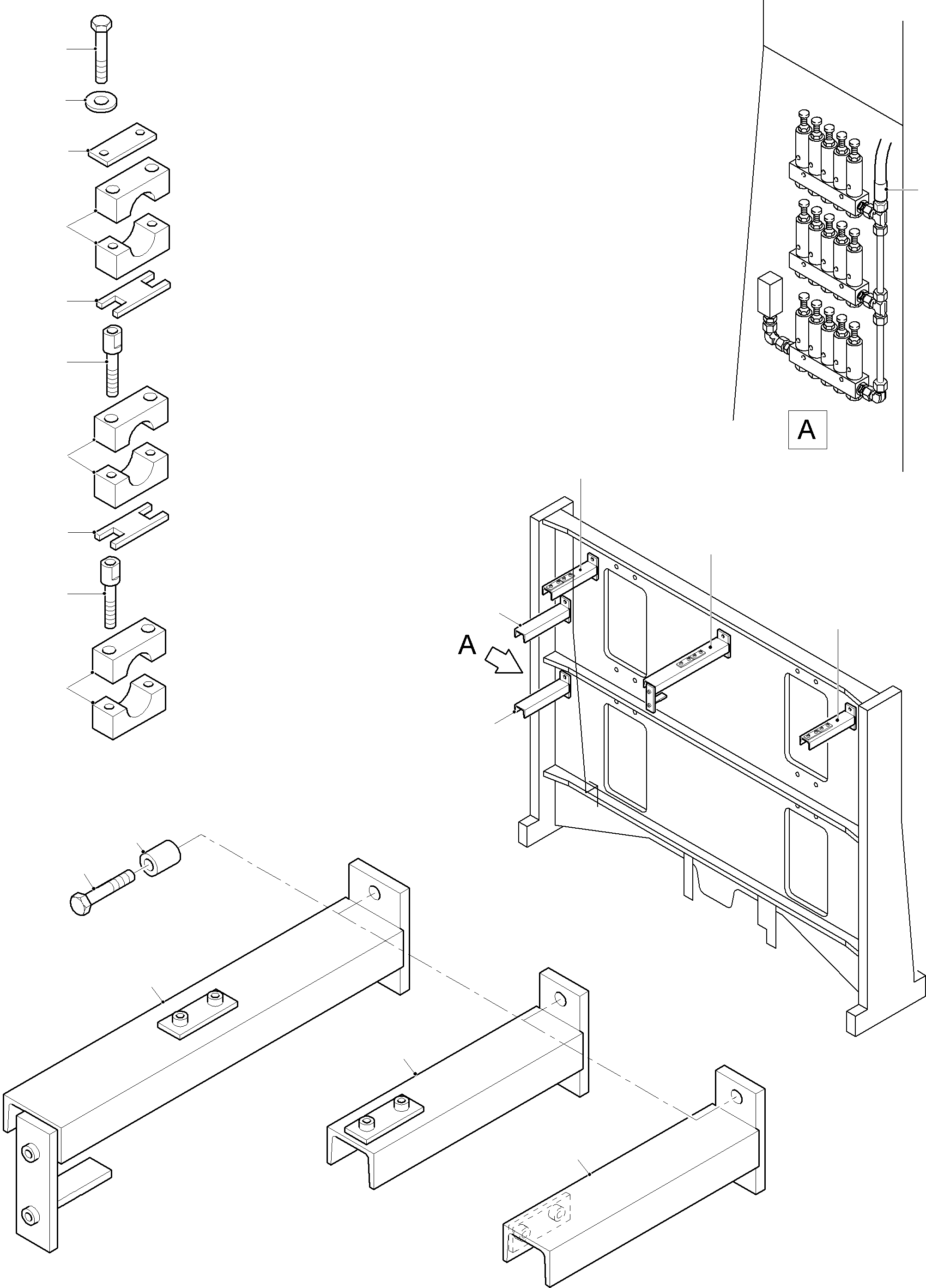 Komatsu parts book diagram for PC8000-11 S/N 12117: LUBE STATION ARR.