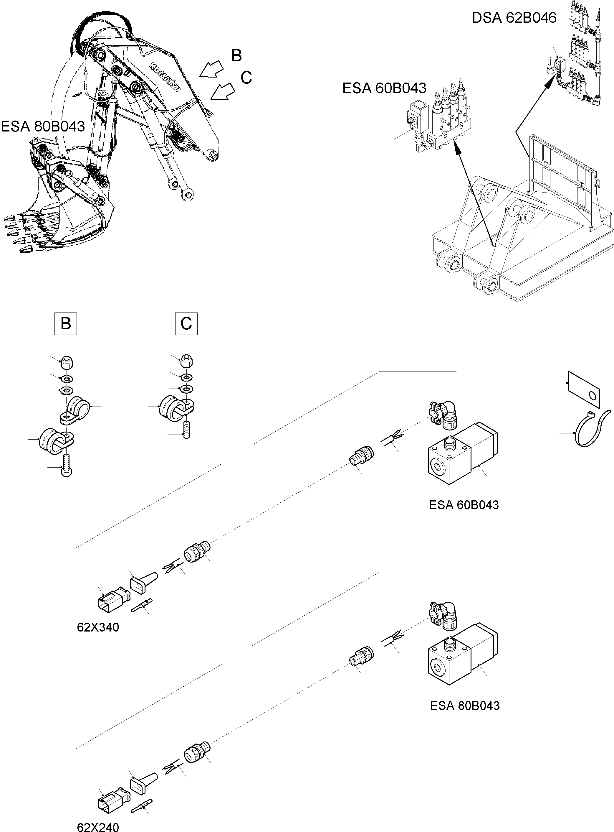 Komatsu parts book diagram for PC8000-11 S/N 12117: ELECTR. PARTS
