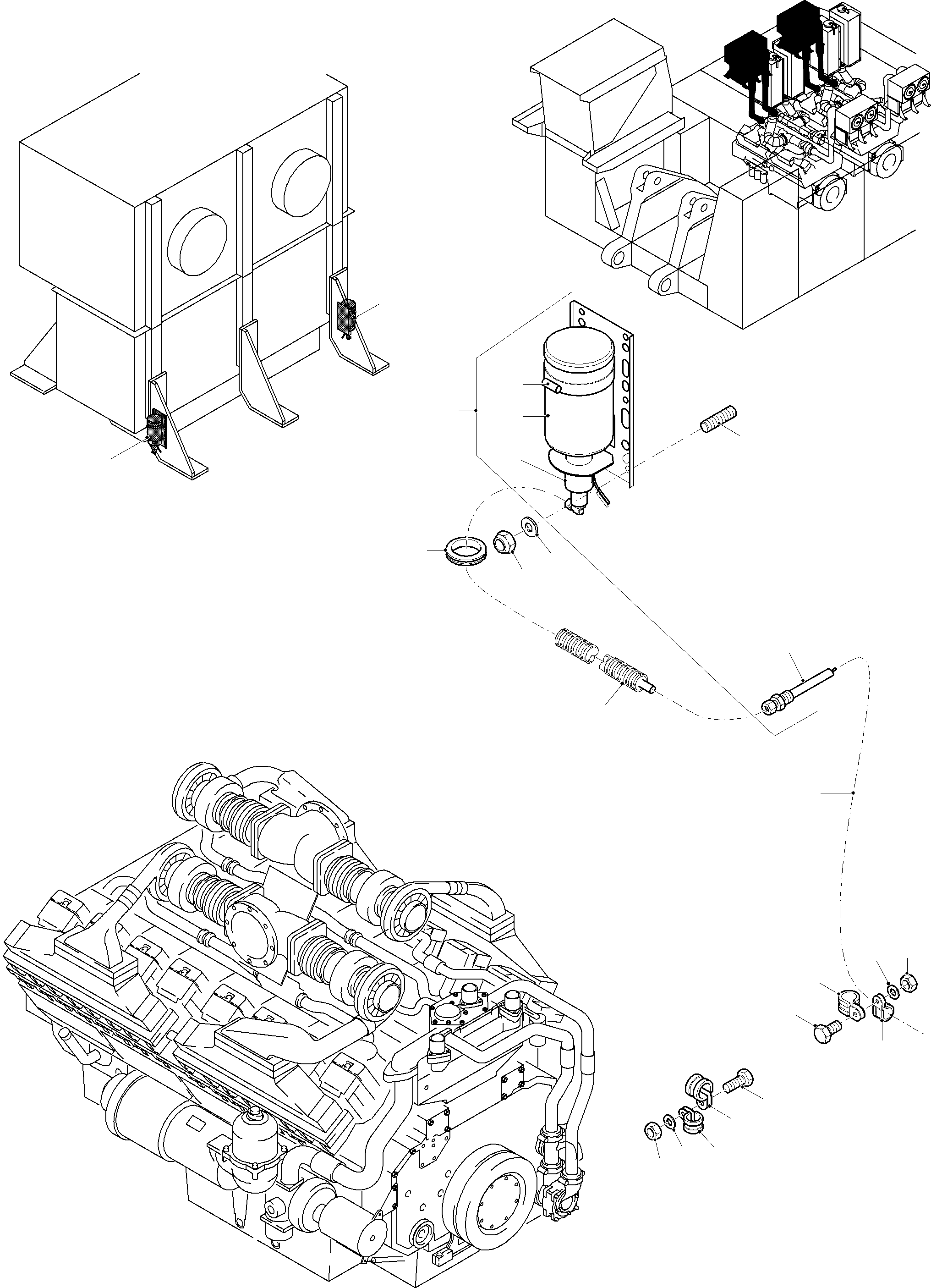 Komatsu parts book diagram for PC8000-11 S/N 12117: COLD START SYSTEM ARRANGMENT