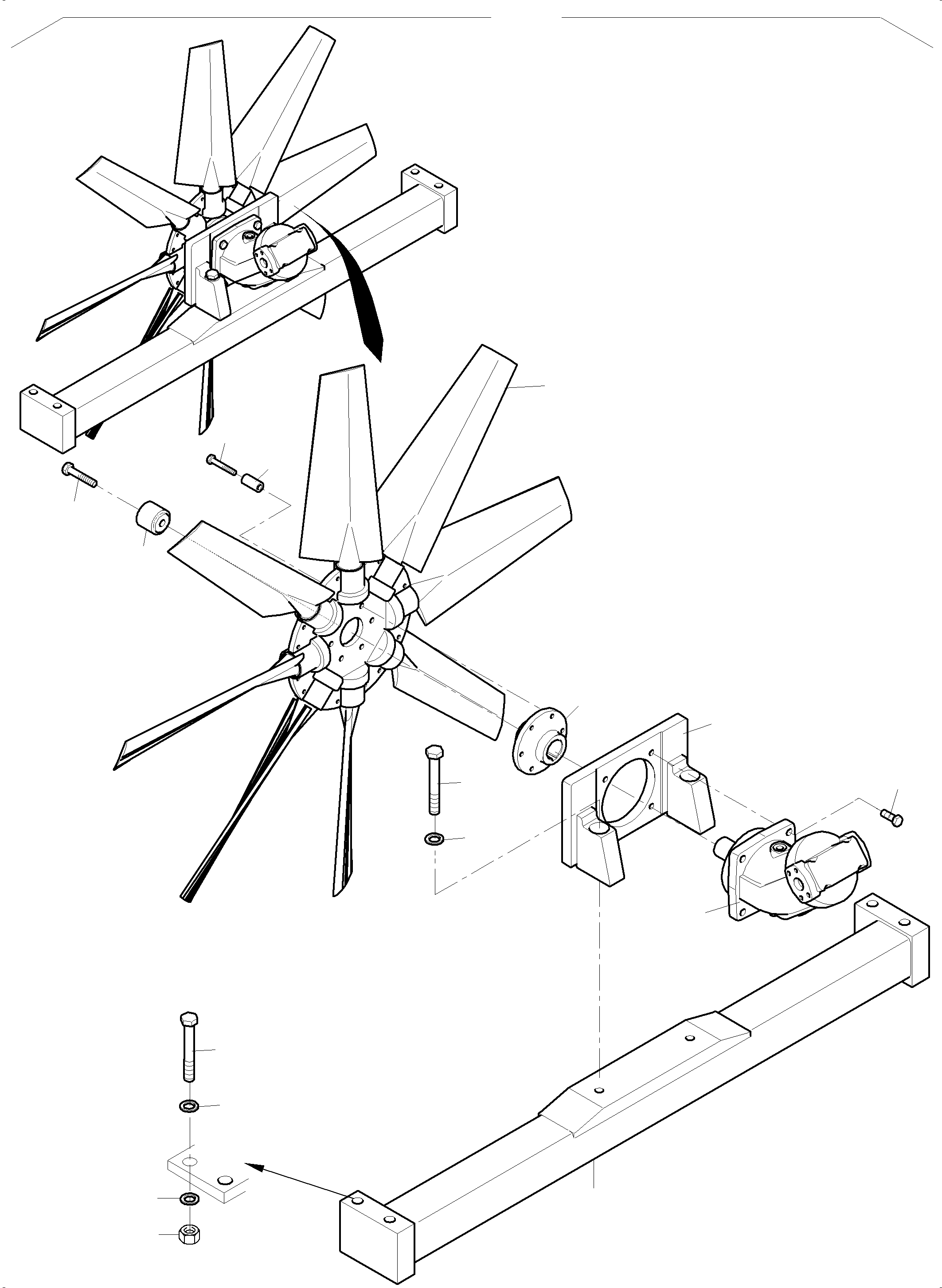Komatsu parts book diagram for PC8000-11 S/N 12117: OIL COOLER - FAN DRIVE ABOVE