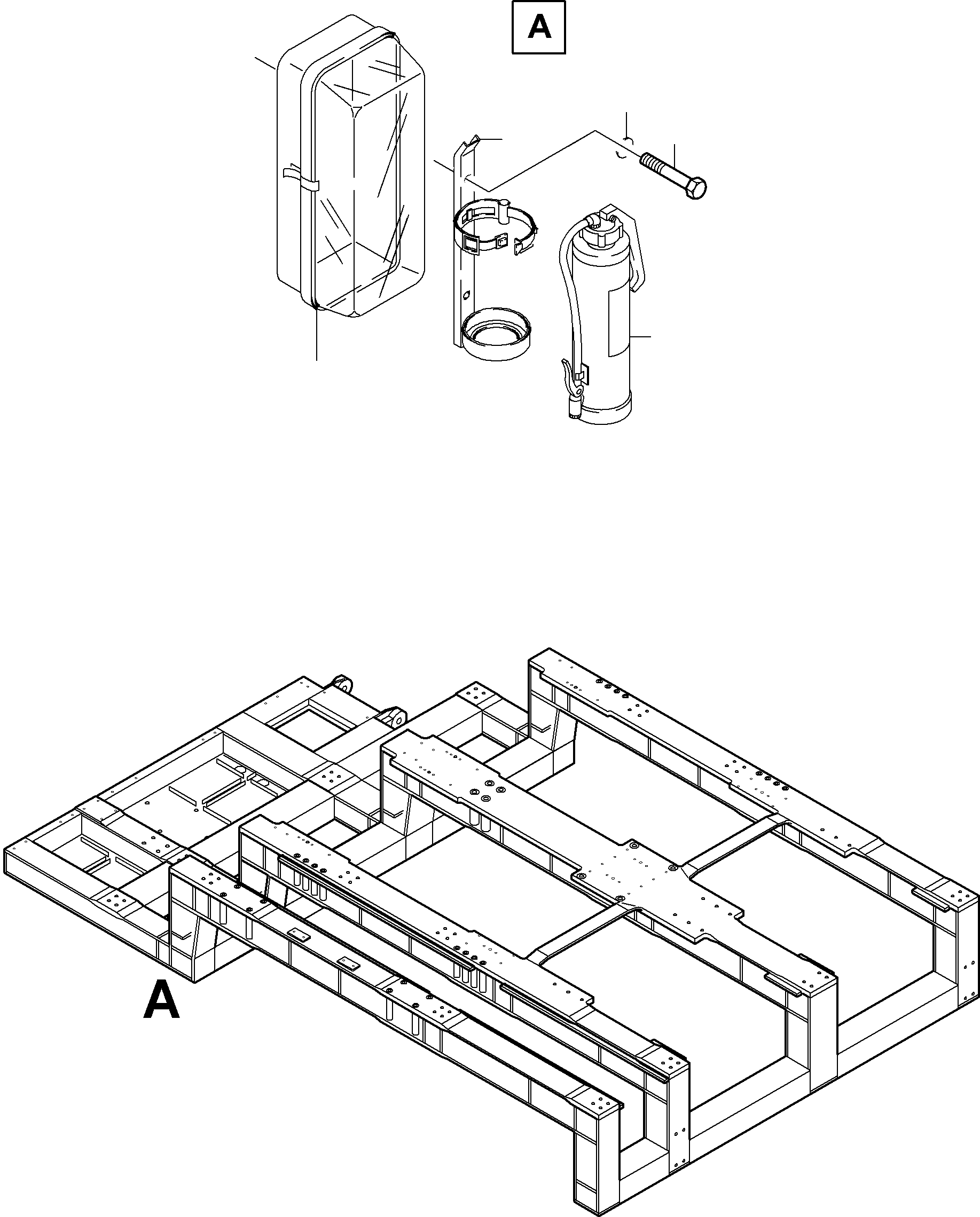 Komatsu parts book diagram for PC8000-11 S/N 12117: INSTALLATION FIRE EXTINGISHER
