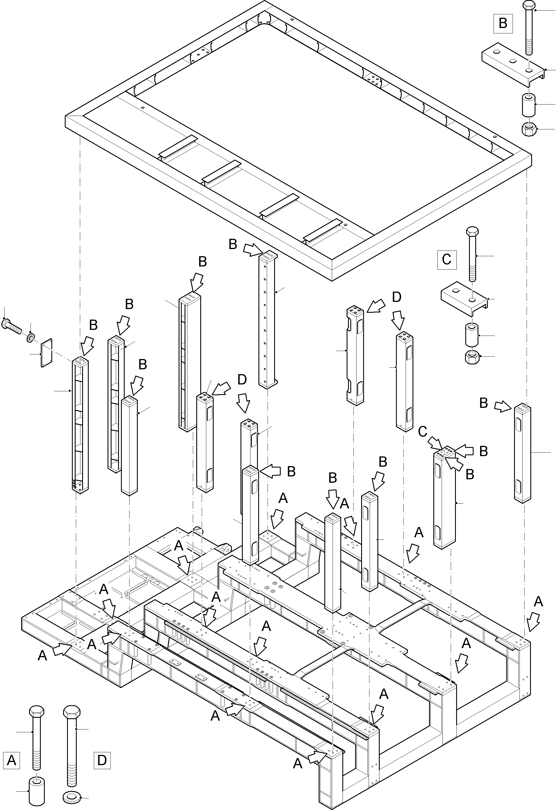 Komatsu parts book diagram for PC8000-11 S/N 12117: MACHINE COVERING
