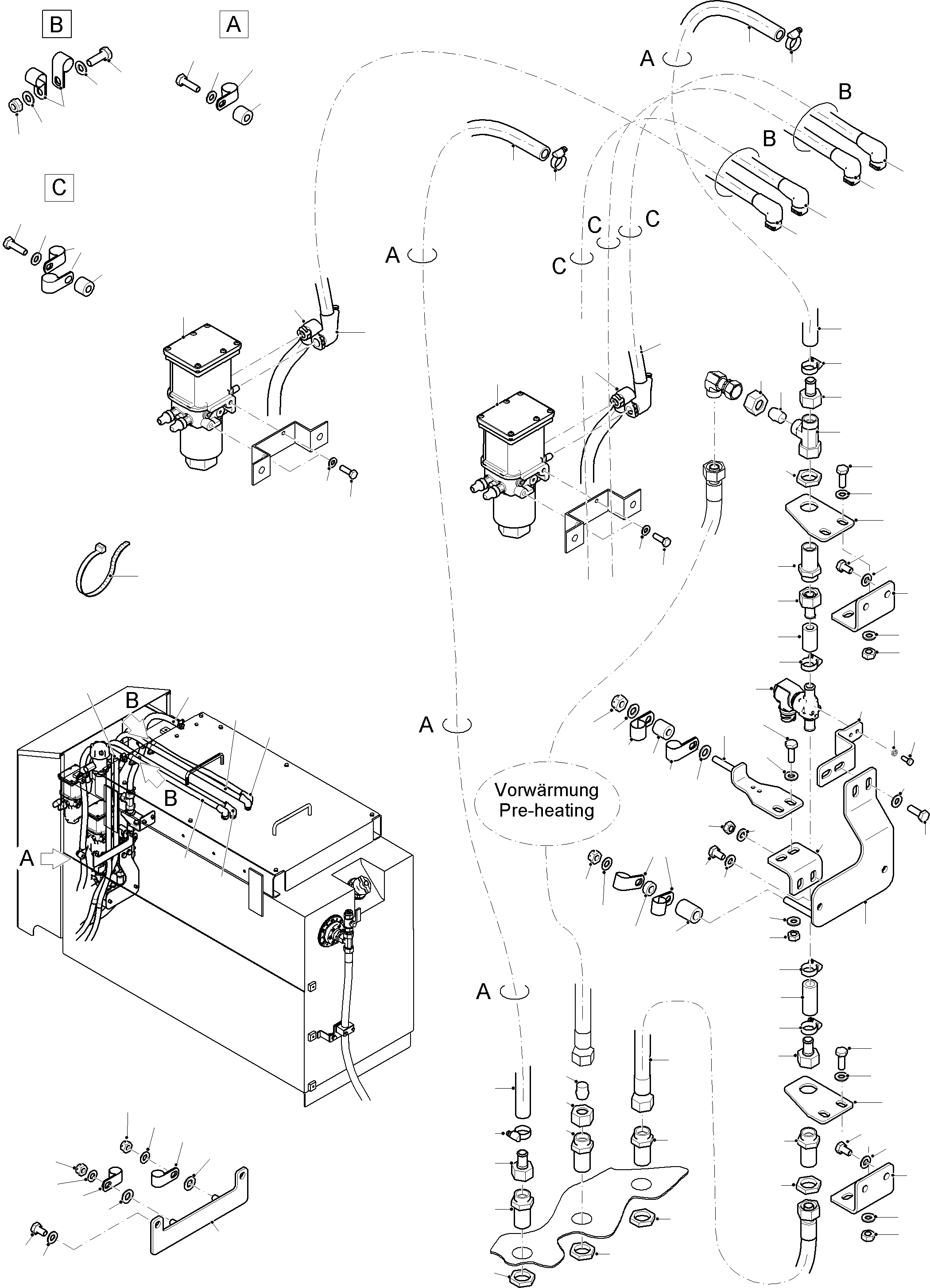 Excavators Mining Komatsu / PC8000-11 S/N 12117(G12117) / DEF tank with lines(213-1262 : 213-1262)