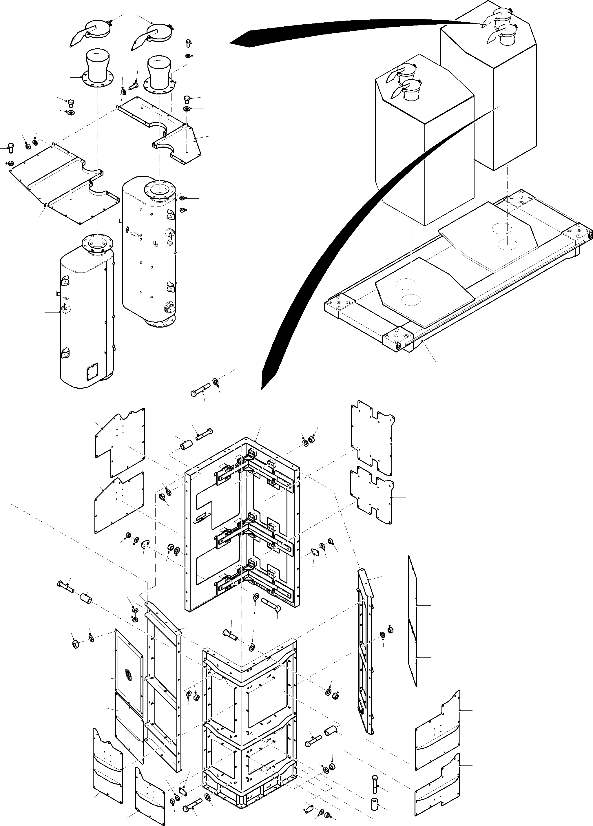 Excavators Mining Komatsu / PC8000-11 S/N 12117(G12117) / Exhaust System - DEF tank(213-1260 : 213-1260)