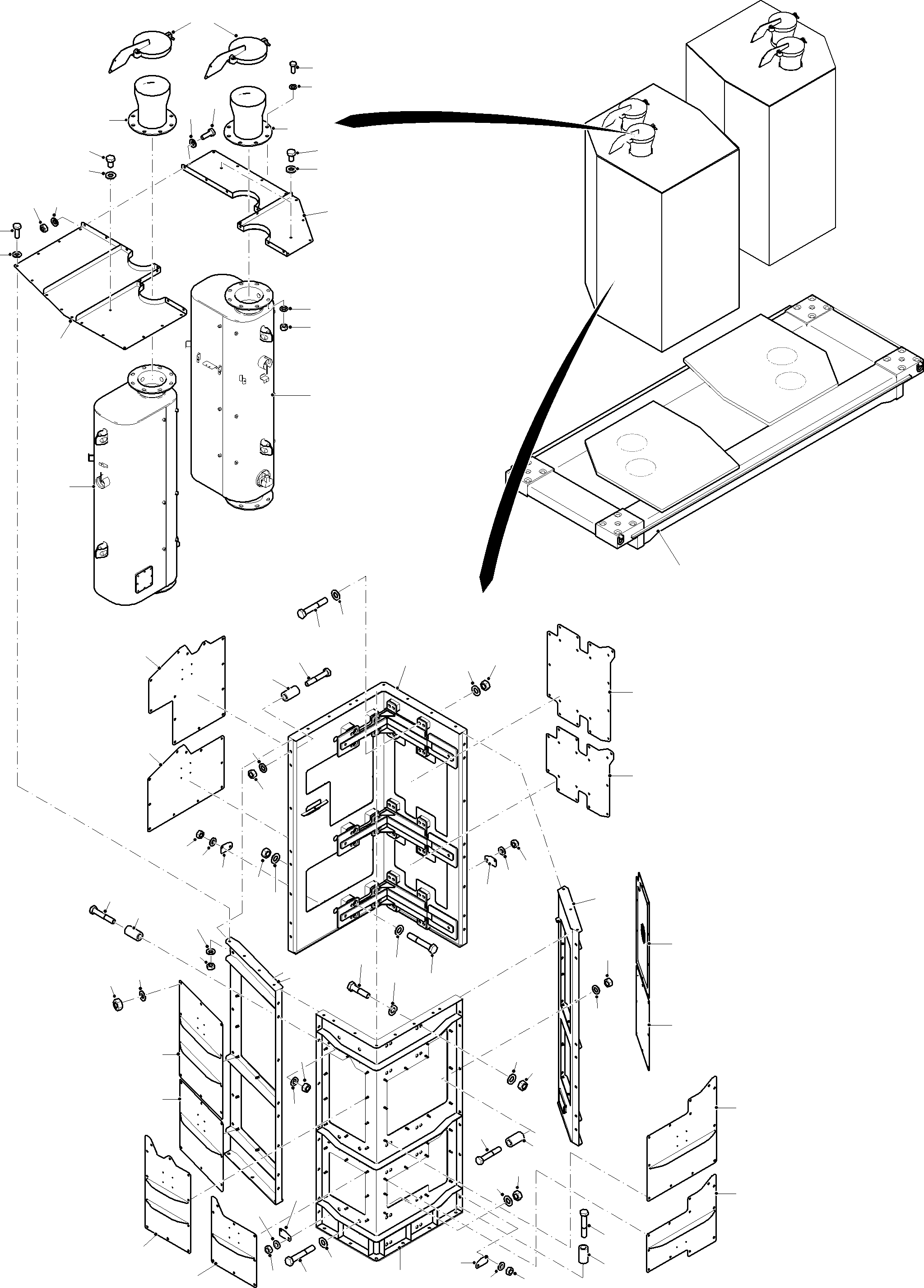 Excavators Mining Komatsu / PC8000-11 S/N 12117(G12117) / Exhaust System - DEF tank(213-1260 : 213-1260)