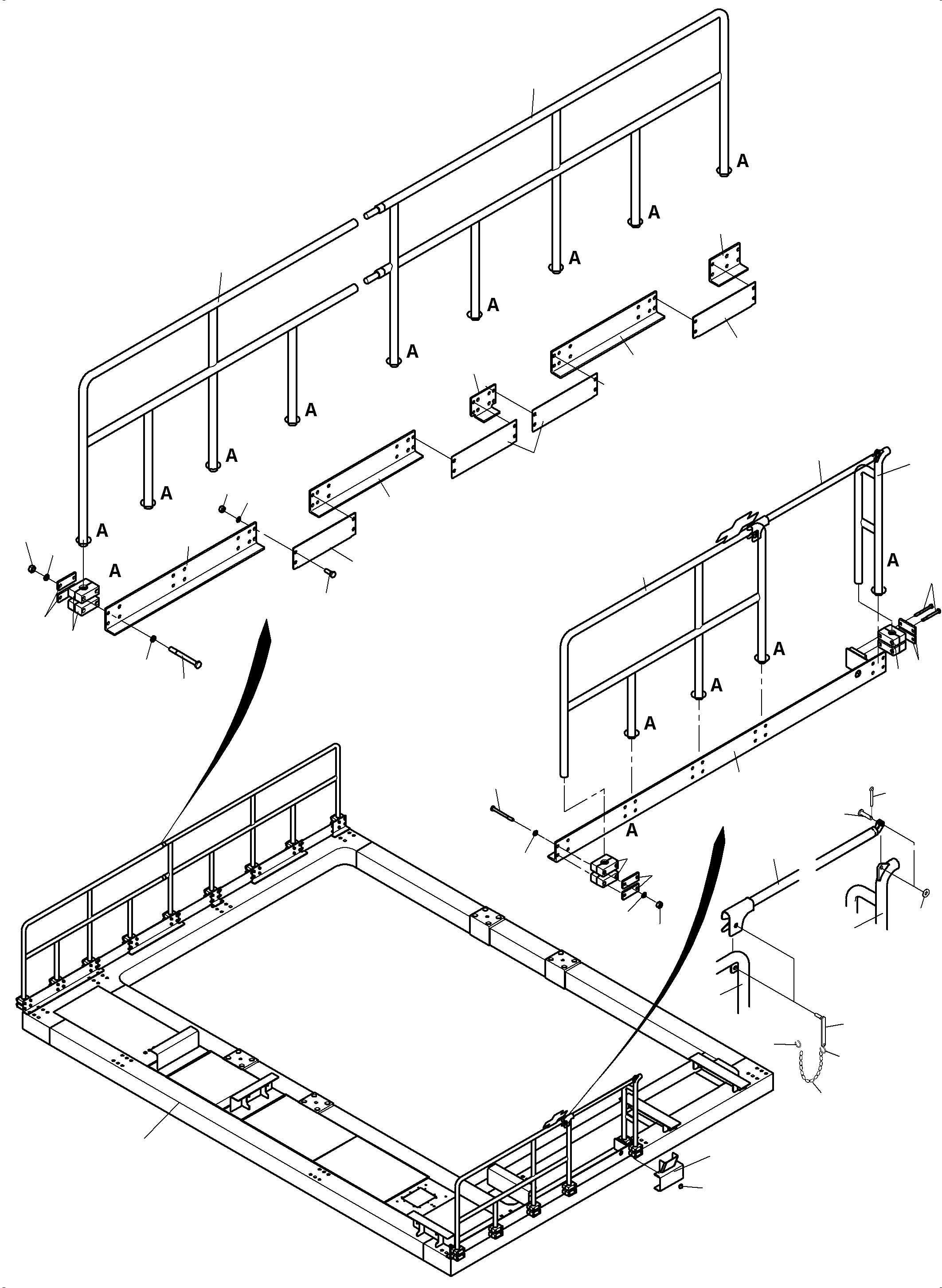 Komatsu parts book diagram for PC8000-11 S/N 12117: ENGINE HOUSING ROOF