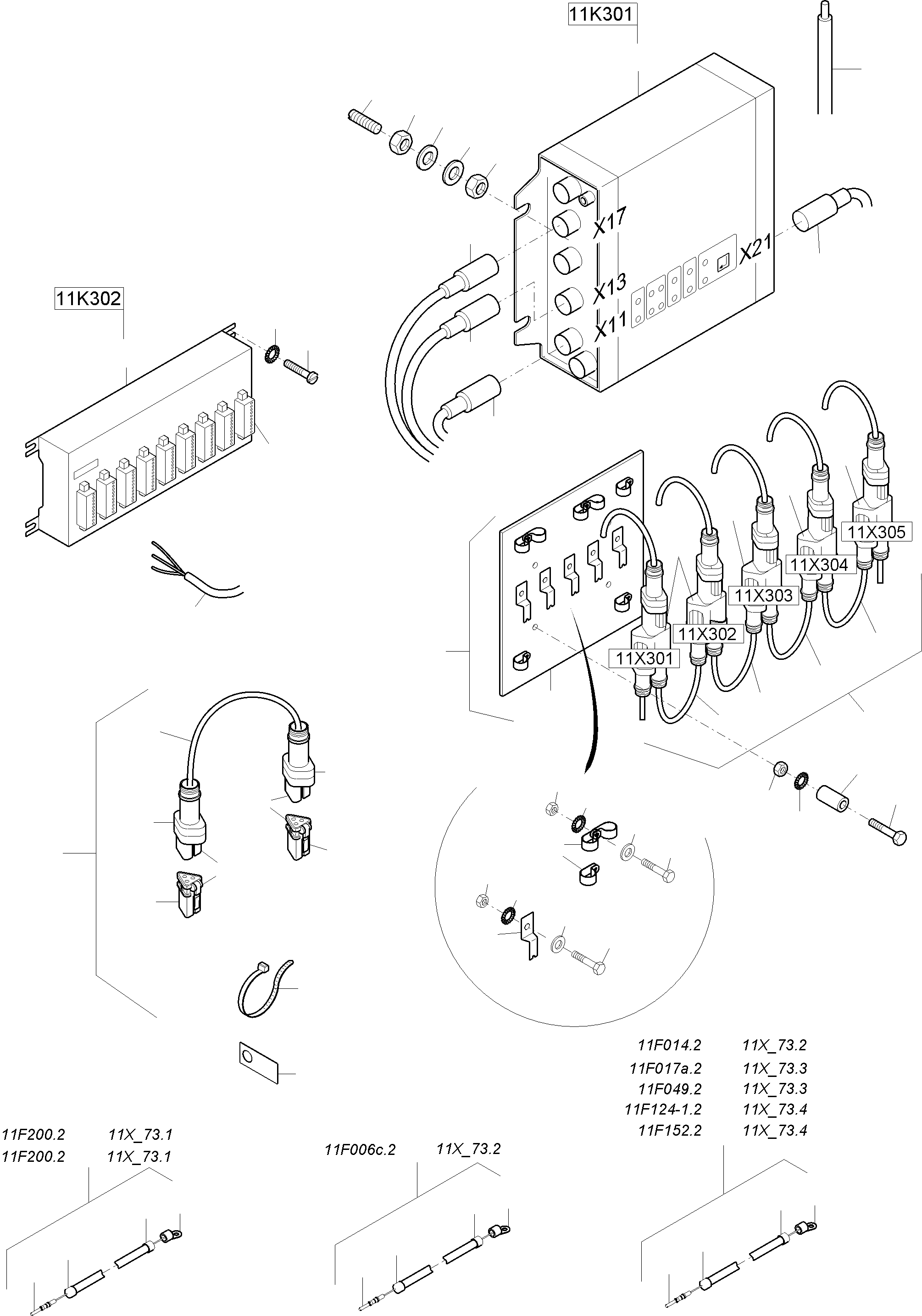 Komatsu parts book diagram for PC8000-11 S/N 12117: SWITCH FRAMING X2 ORT 11