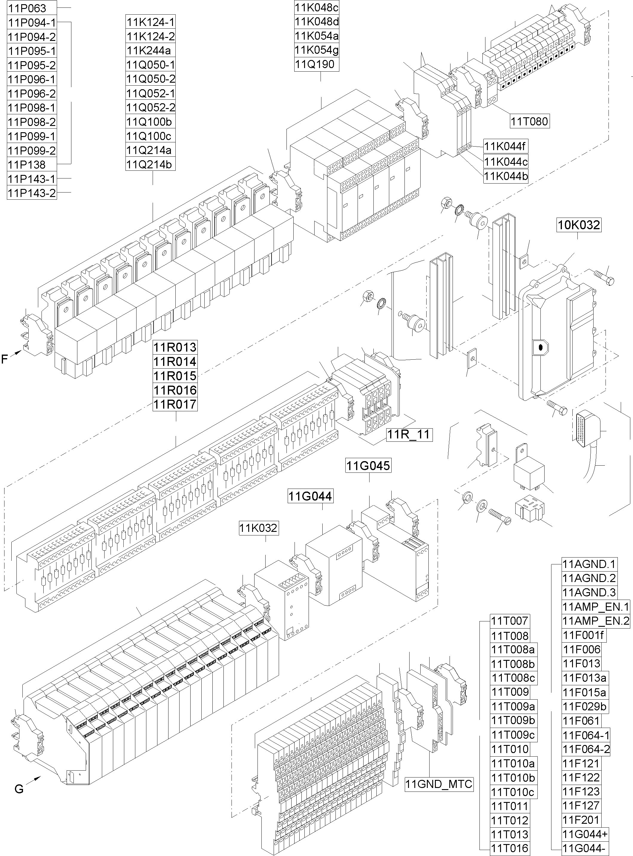 Komatsu parts book diagram for PC8000-11 S/N 12117: SWITCH FRAMING X2 ORT 11