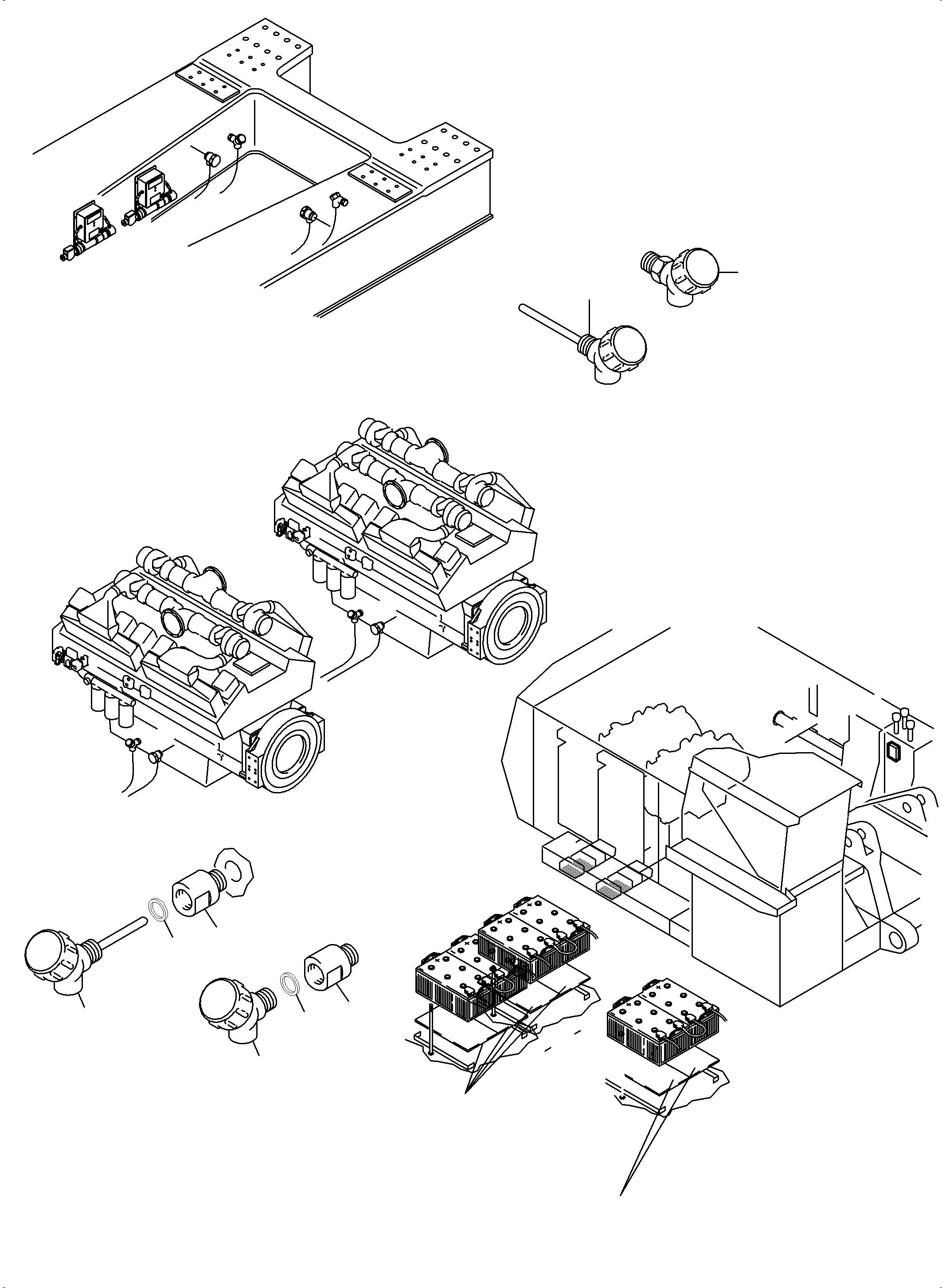 Komatsu parts book diagram for PC8000-11 S/N 12117: TEMPERATURE CONDITIONING - HYDAULIC OIL