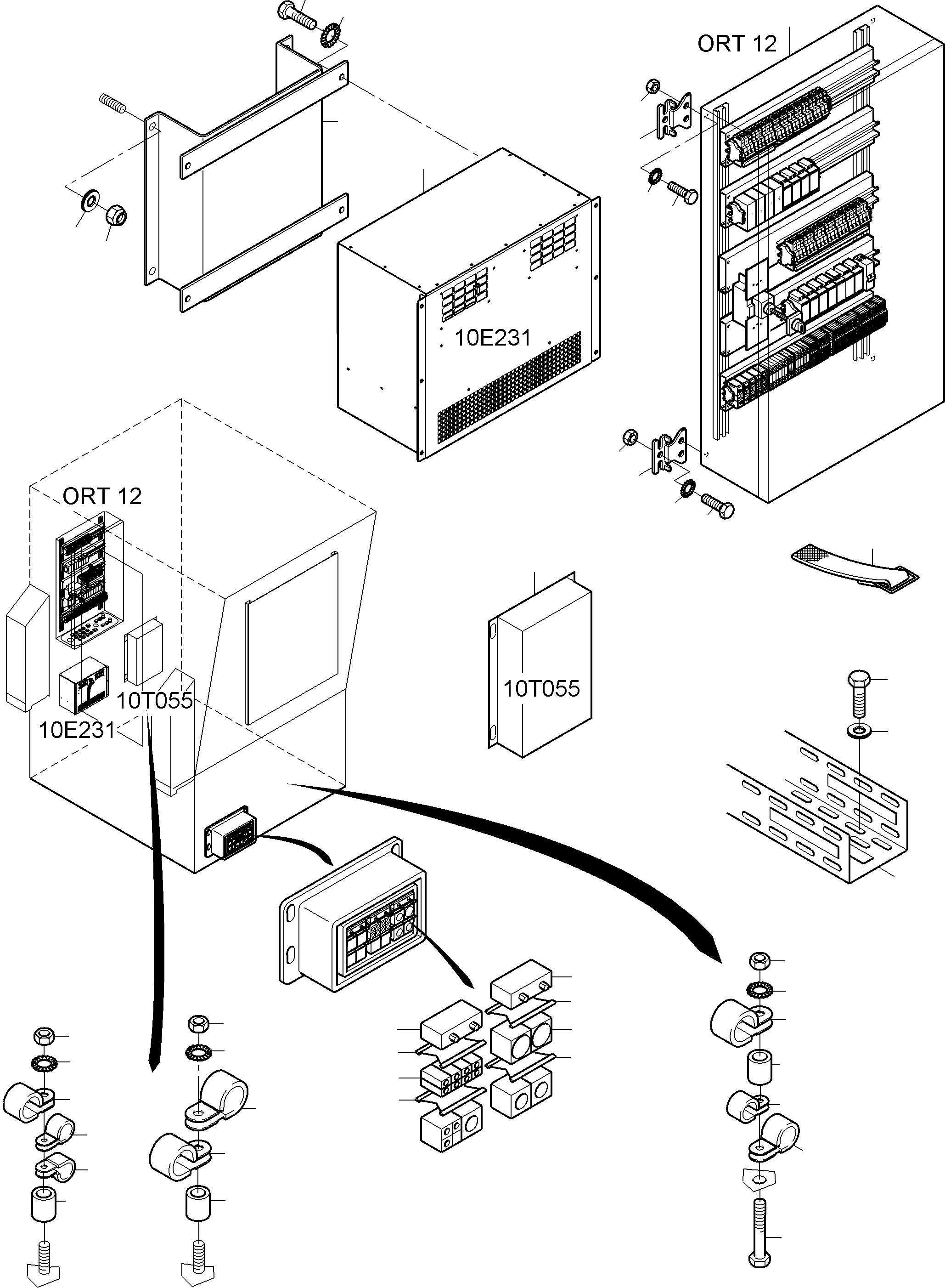 Komatsu parts book diagram for PC8000-11 S/N 12117: ELECTRIC PARTS TEMPERATURE CONDITIONING - CAB SUPPORT