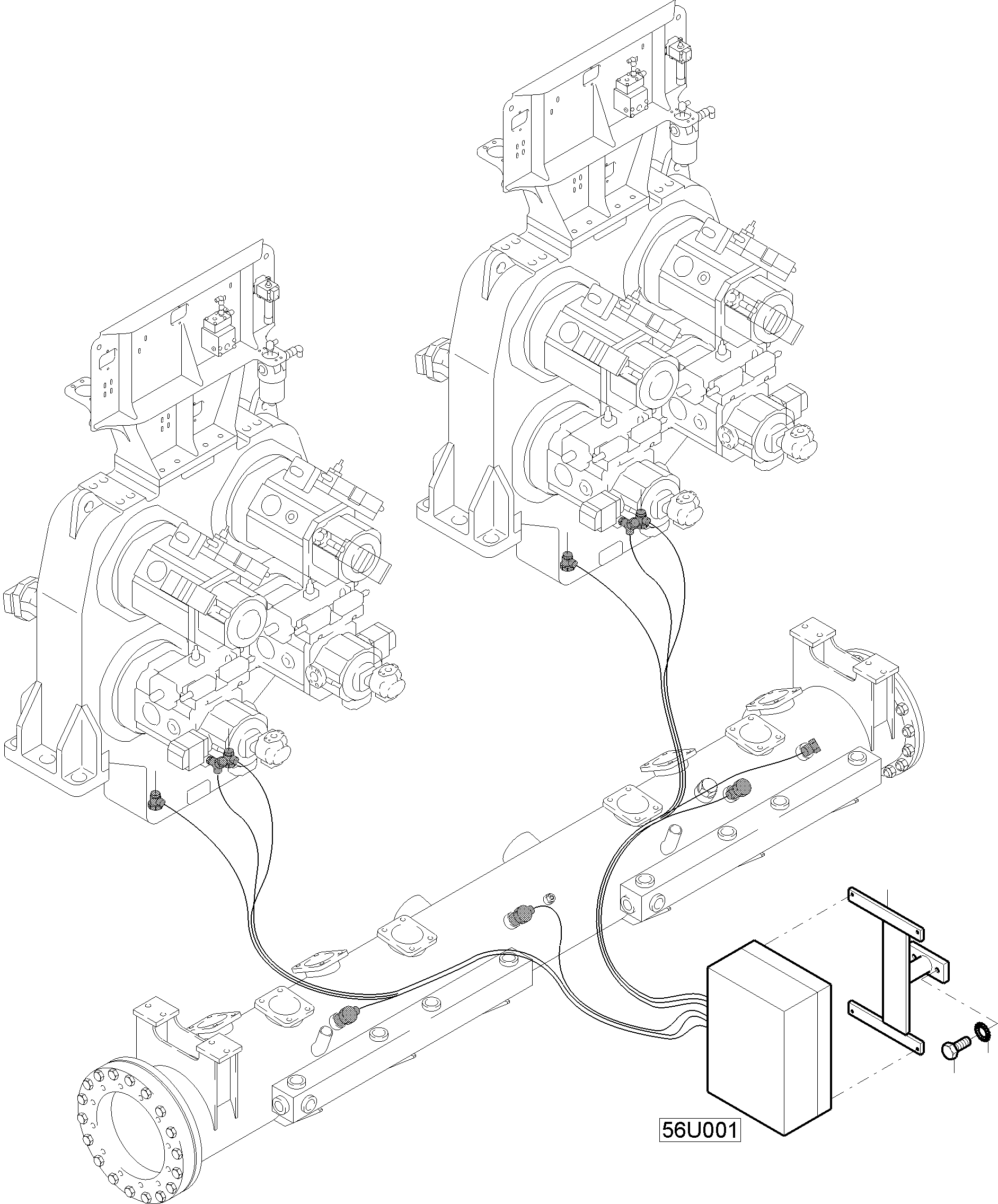 Excavators Mining Komatsu / PC8000-11 S/N 12117(G12117) / Cables-Temperature Conditioning - PDG(213-2555 : 213-2555)