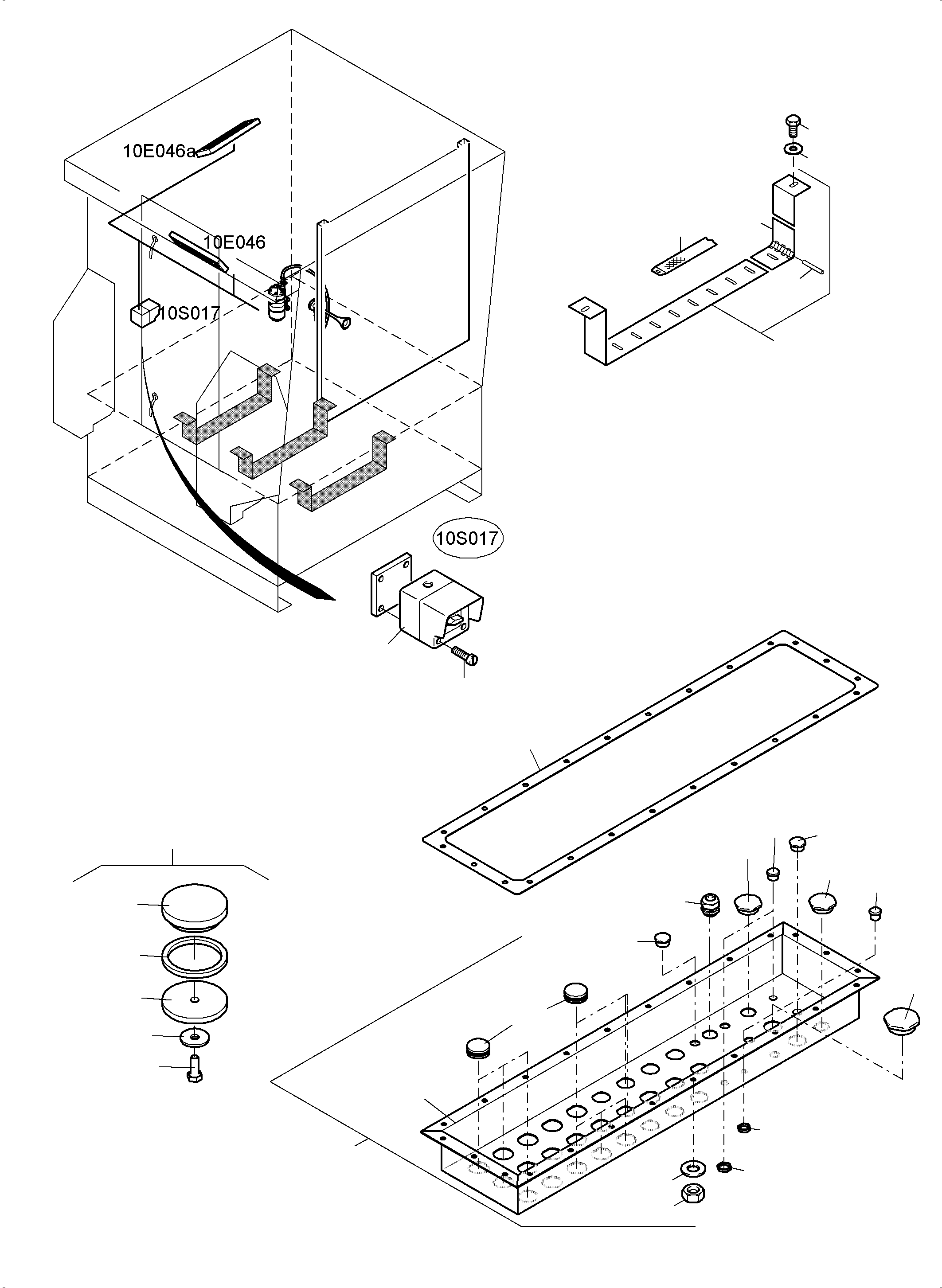 Komatsu parts book diagram for PC8000-11 S/N 12117: ELECTRIC - CAB SUPPORT