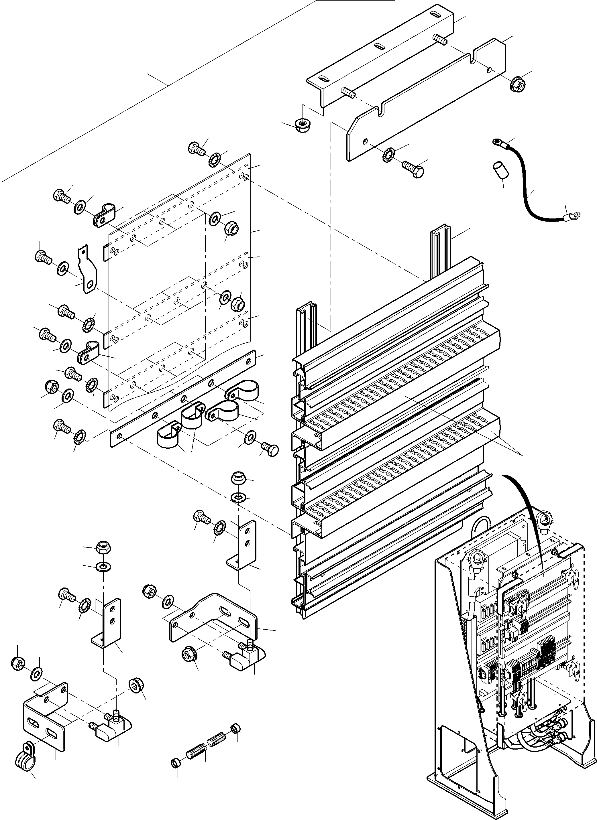 Komatsu parts book diagram for PC8000-11 S/N 12117: SWITCH CABINET ORT 40