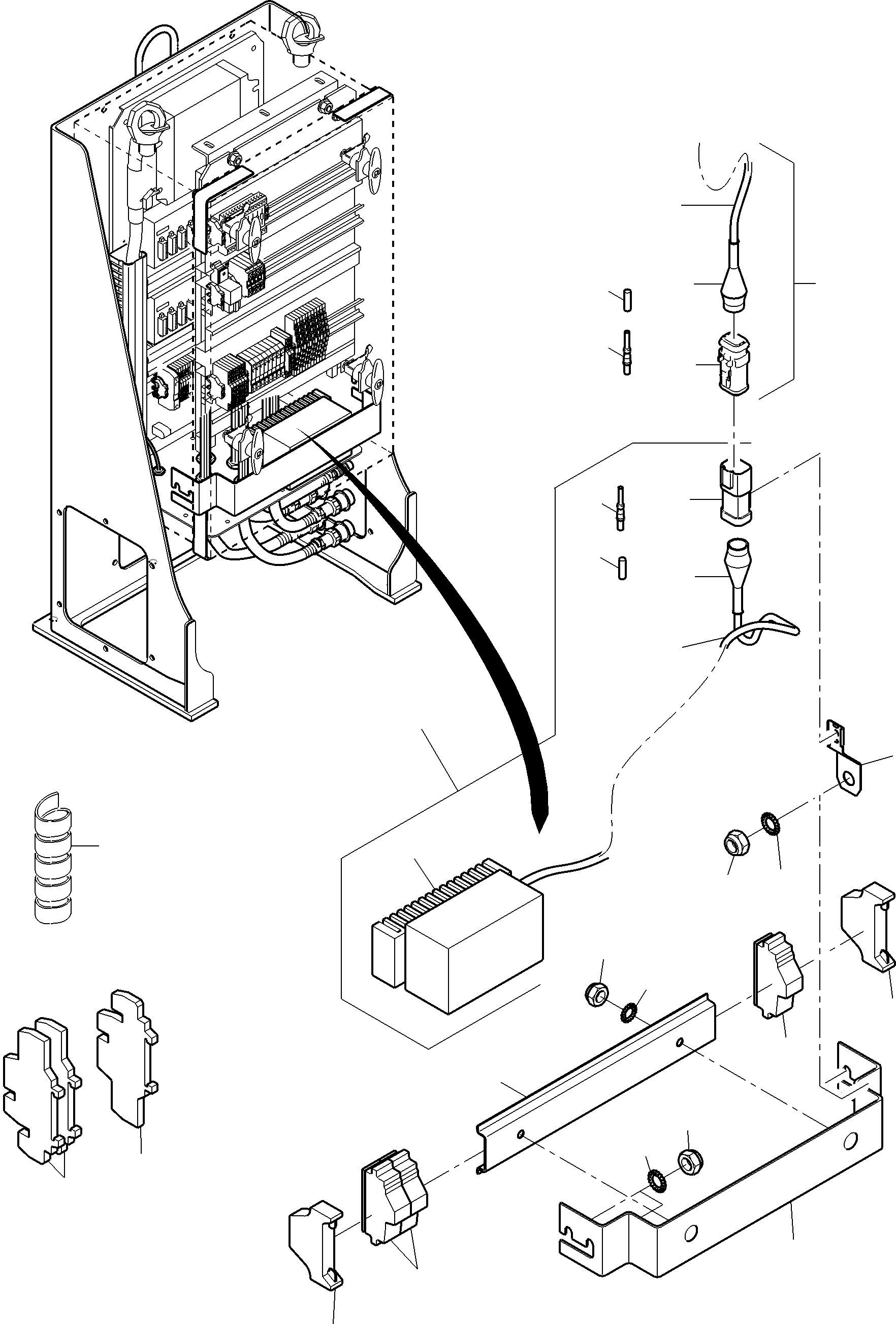 Komatsu parts book diagram for PC8000-11 S/N 12117: SWITCH CABINET ORT 40