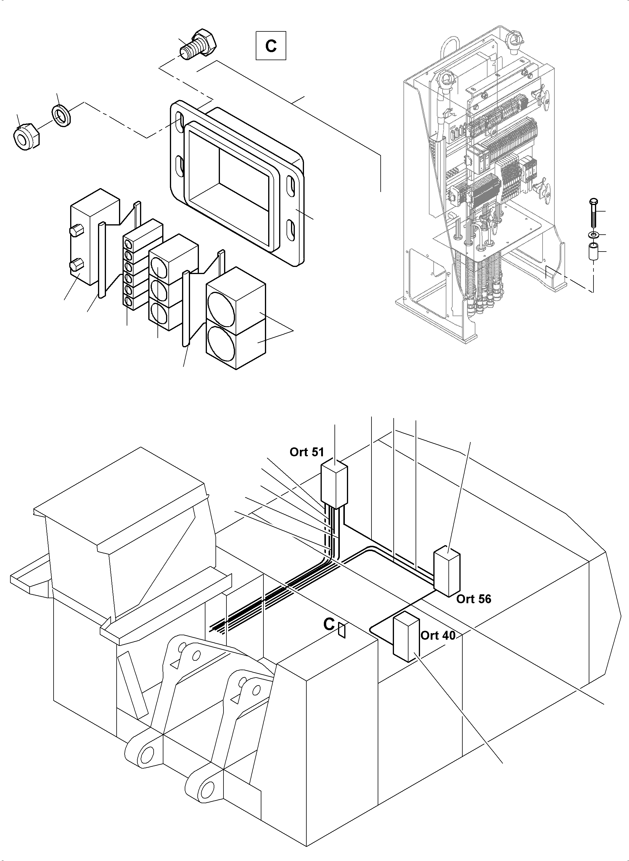 Komatsu parts book diagram for PC8000-11 S/N 12117: E-PARTS CONTROLLER