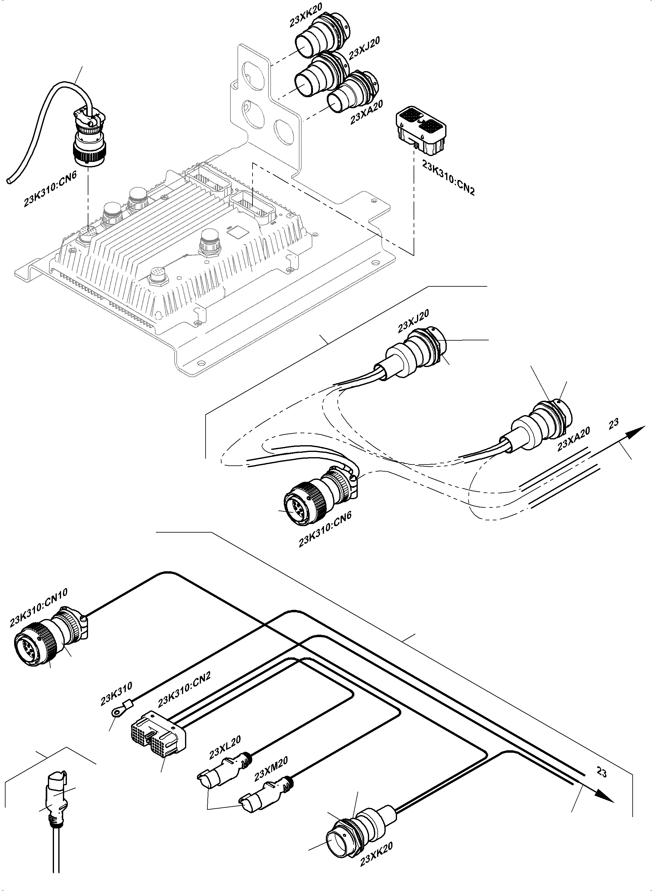 Komatsu parts book diagram for PC8000-11 S/N 12117: COMVISION CAMERASYSTEM CABINE,CAB.SUPPORT, CAB.PODIUM