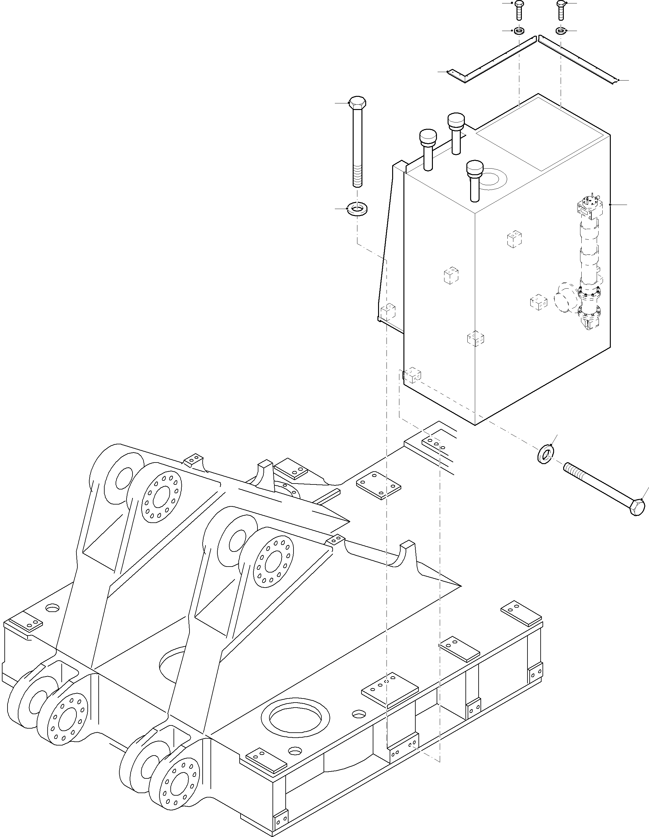 Komatsu parts book diagram for PC8000-11 S/N 12117: MAIN ЦIL TANK ARRANGEMENT