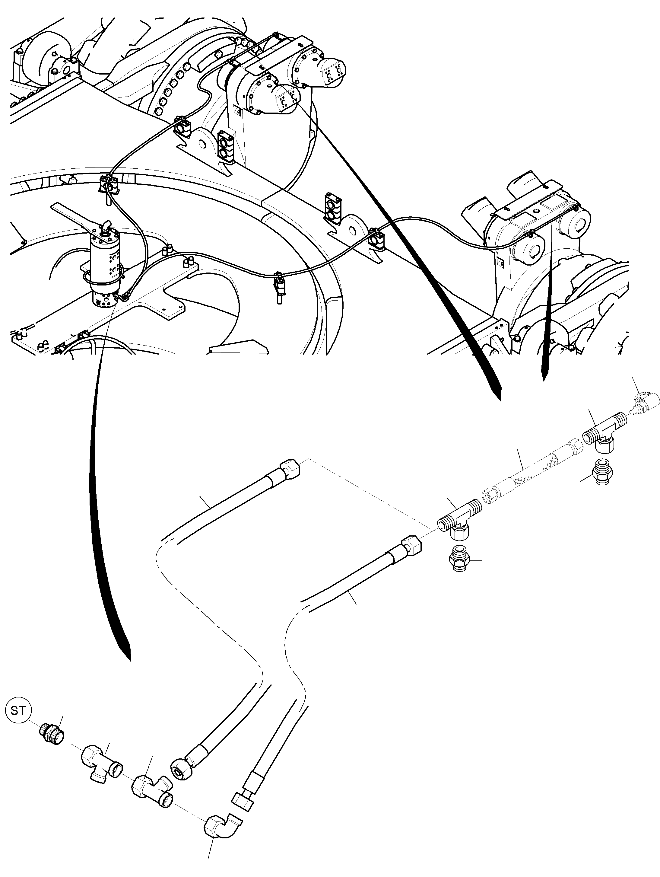 Komatsu parts book diagram for PC8000-11 S/N 12117: DRIVE GEAR BOX - BRAKE CONTROL