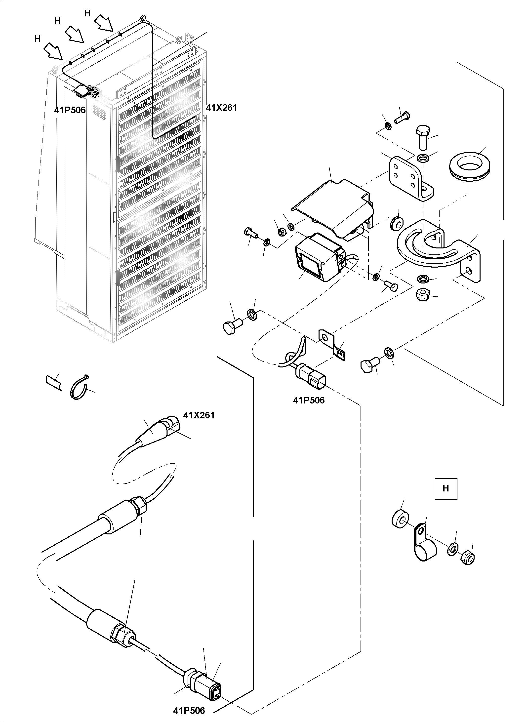 Komatsu parts book diagram for PC8000-11 S/N 12117: COMVISION CAMERASYSTEM FUEL TANK,MACHINE COVERING,COUNTERWEIGHT,FUEL TANK, FUEL COOLER