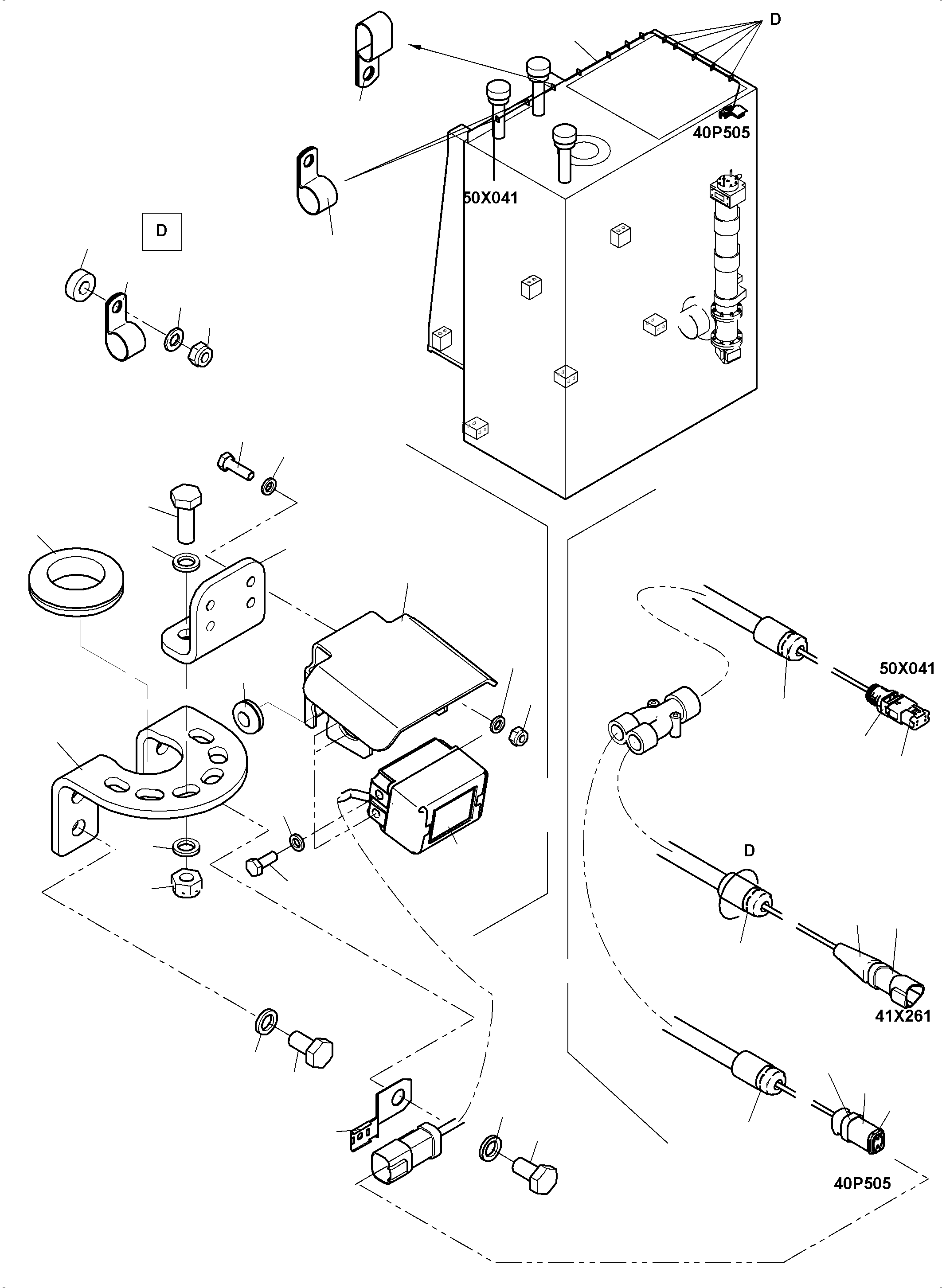 Komatsu parts book diagram for PC8000-11 S/N 12117: COMVISION CAMERASYSTEM FUEL TANK,MACHINE COVERING,COUNTERWEIGHT,FUEL TANK, FUEL COOLER
