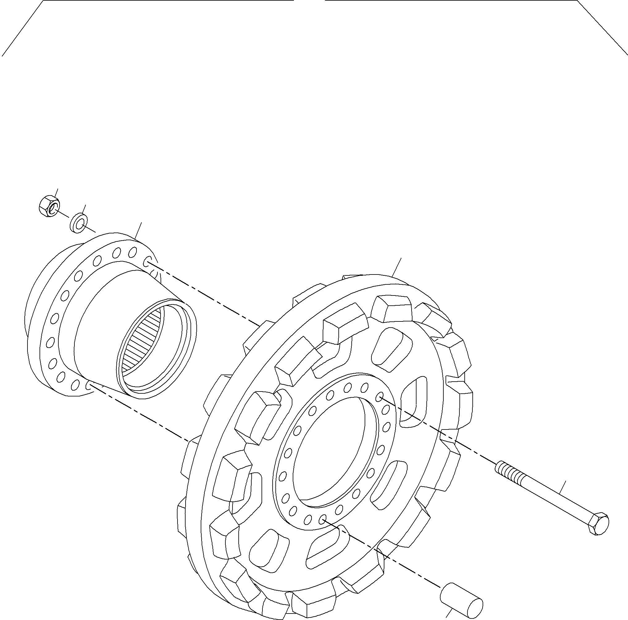 Komatsu parts book diagram for PC8000-11 S/N 12118: DRIVE SPROCKET