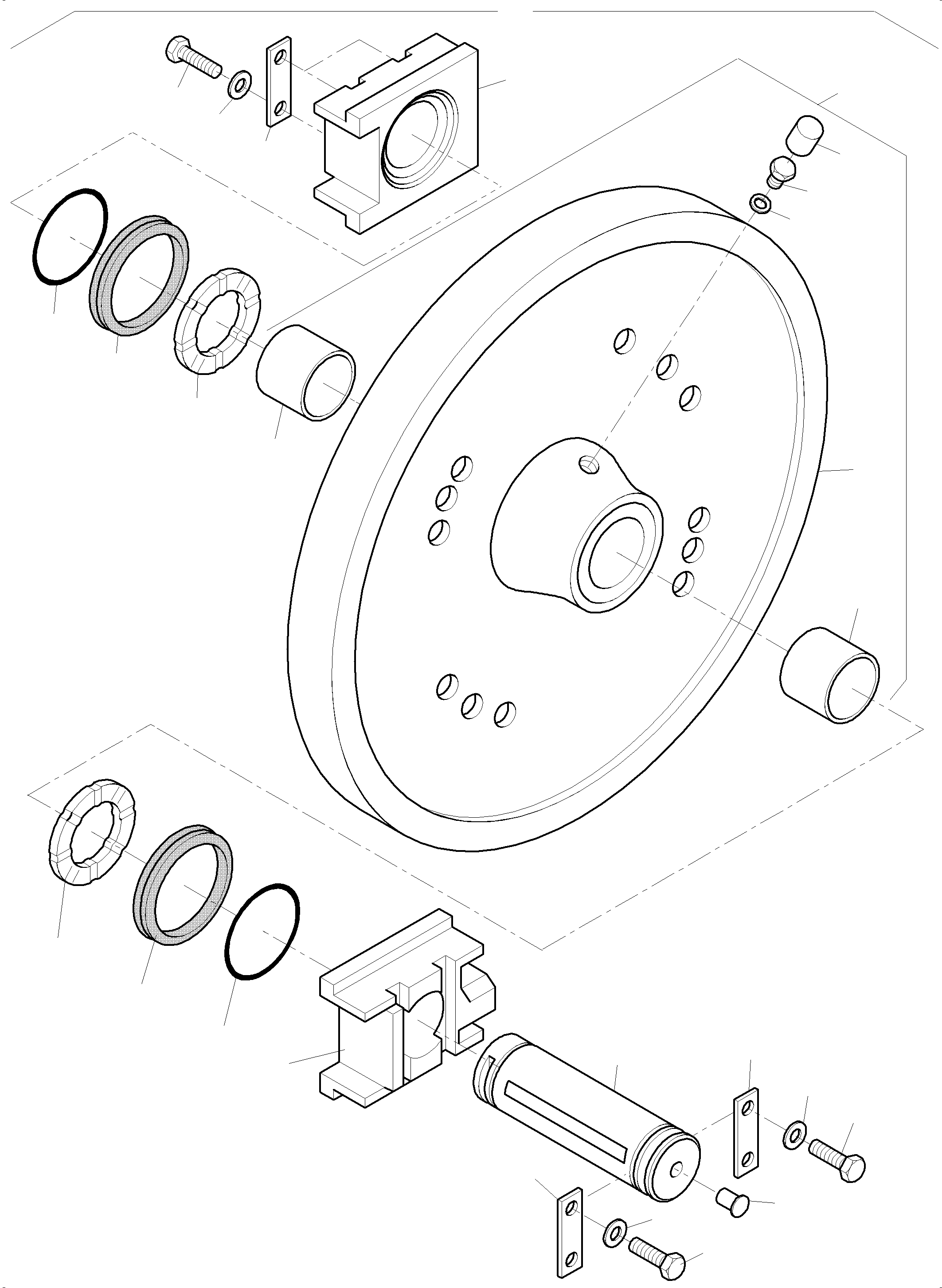 Komatsu parts book diagram for PC8000-11 S/N 12118: IDLER ASSY.