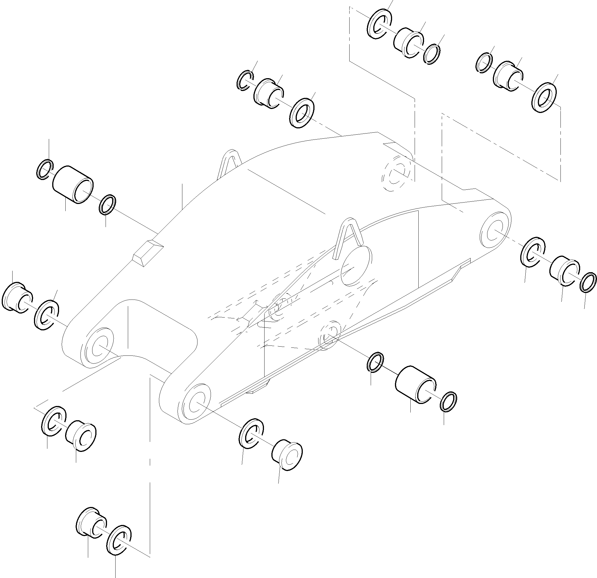 Komatsu parts book diagram for PC8000-11 S/N 12118: STICK 5,75M