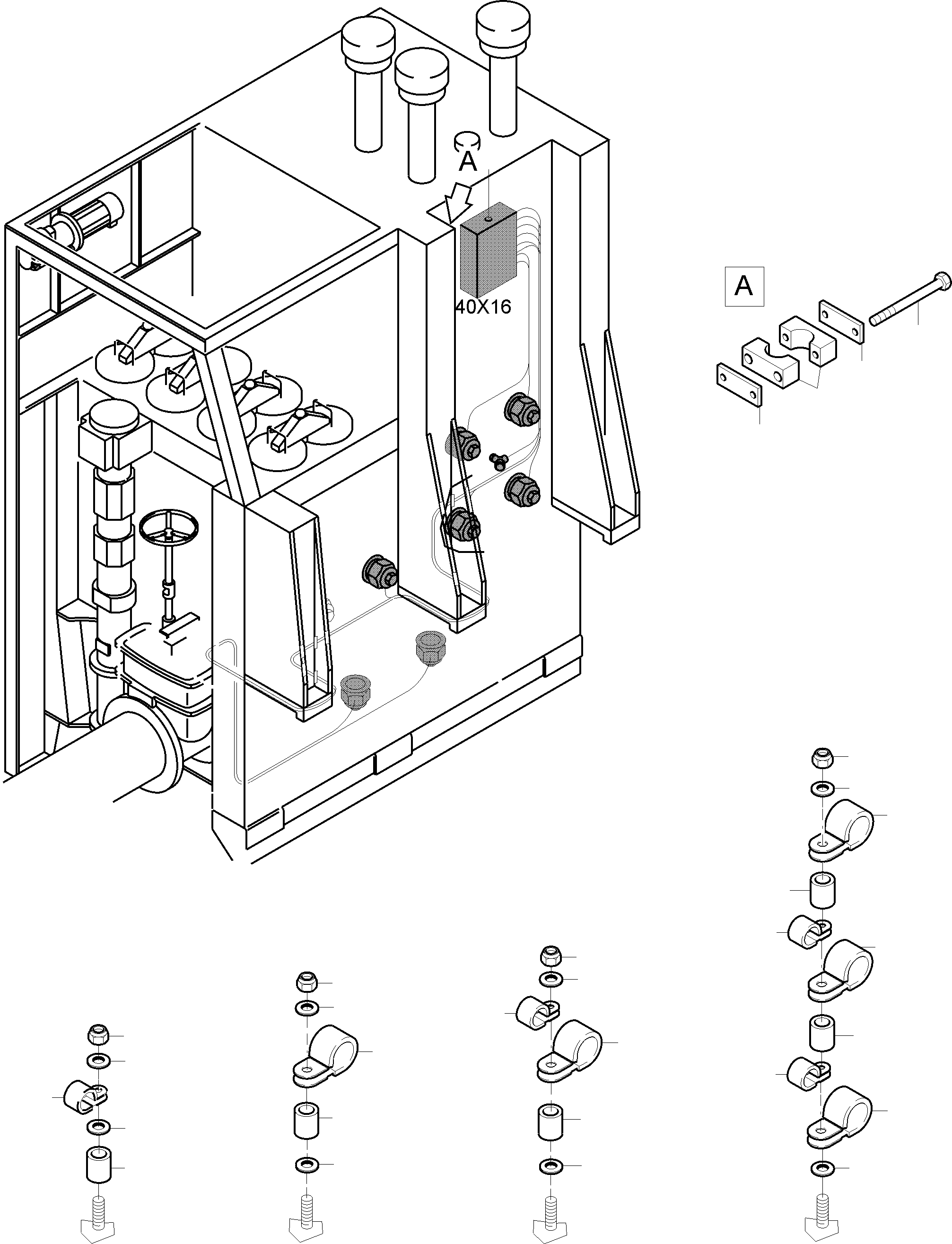 Komatsu parts book diagram for PC8000-11 S/N 12118: CABLES-TEMPERATURE CONDITIONING-ЦLTANK