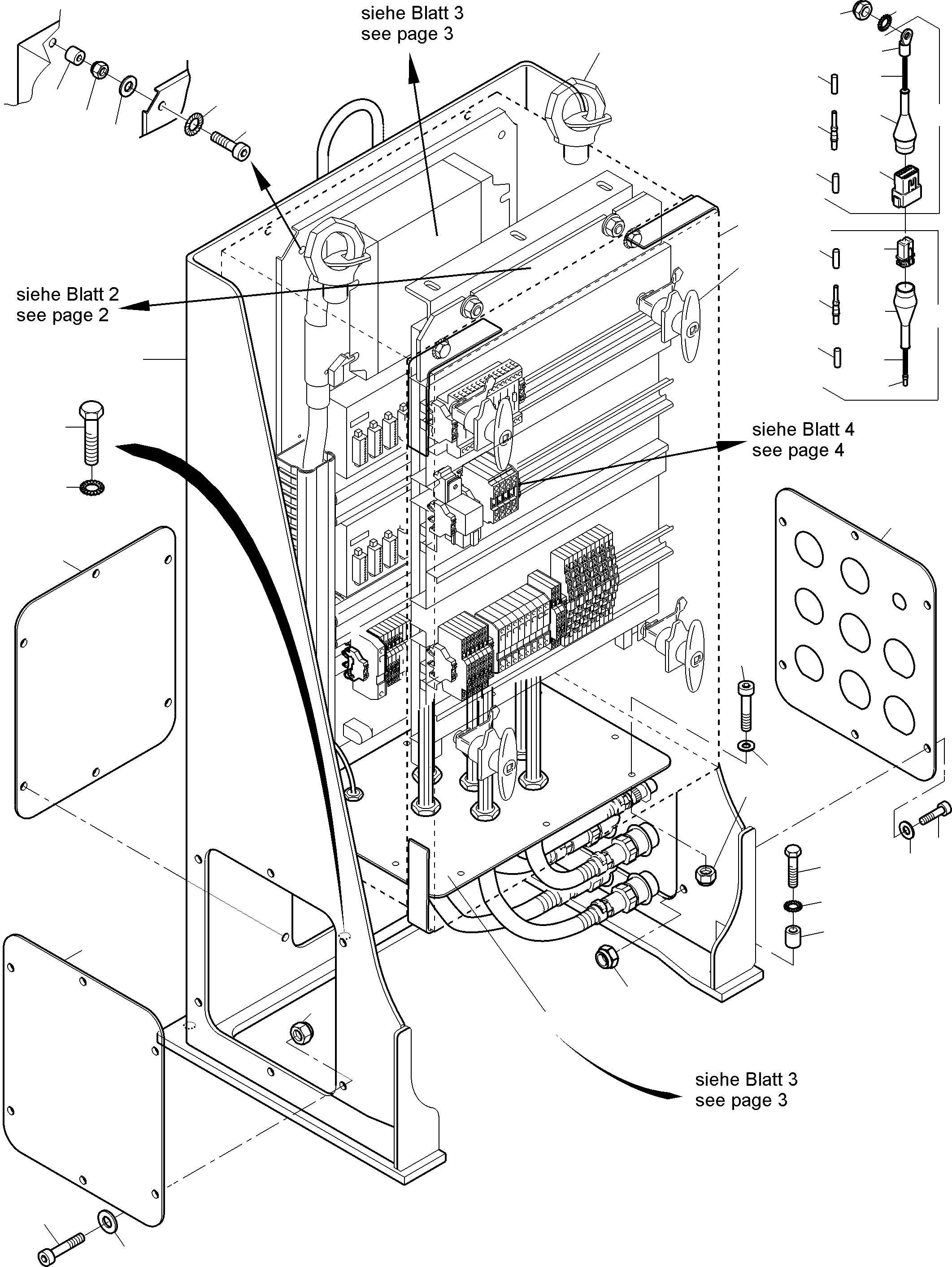 Komatsu parts book diagram for PC8000-11 S/N 12118: SWITCH CABINET ORT 40