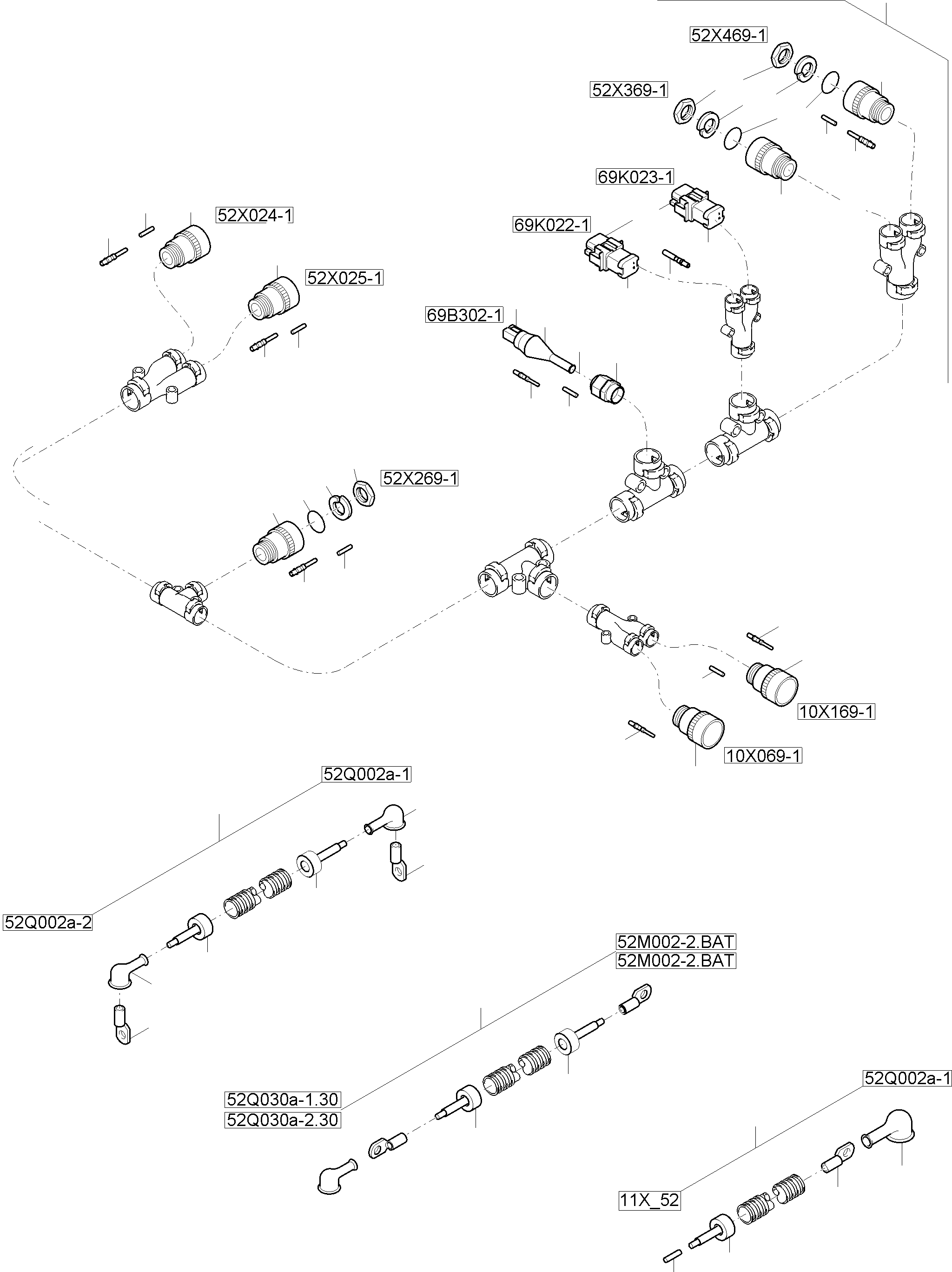 Komatsu parts book diagram for PC8000-11 S/N 12118: CABLES - MOTOR
