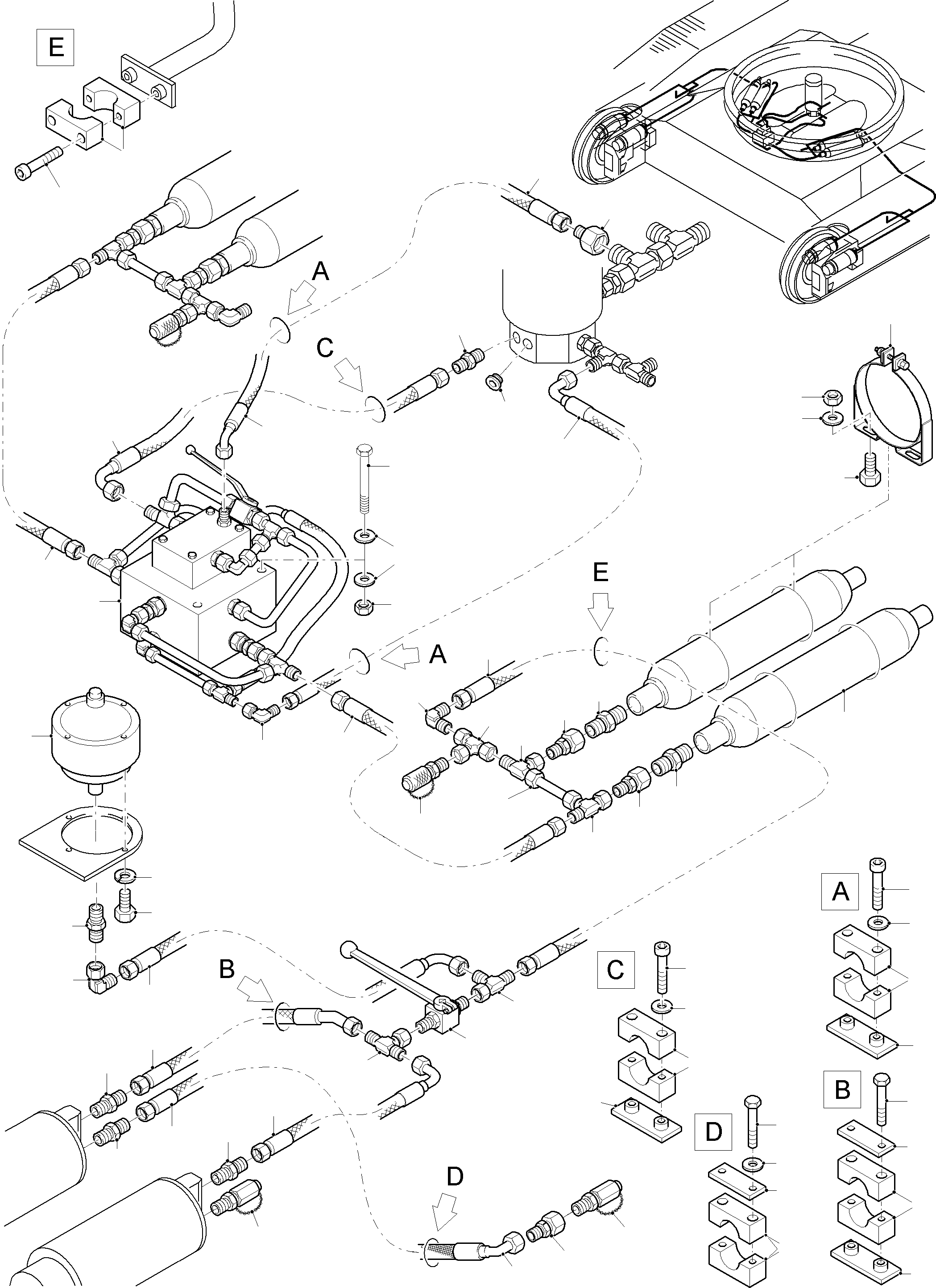 Komatsu parts book diagram for PC8000-11 S/N 12118: HYFR. TRACK ADJUSTING