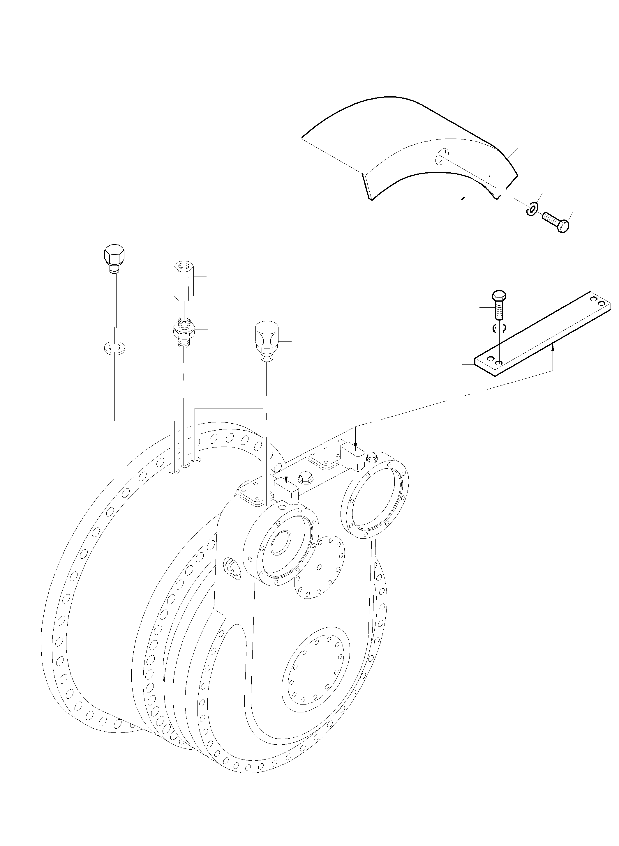 Komatsu parts book diagram for PC8000-11 S/N 12118: TRACK GROUP - DRIVE SPROCKET SIDE, R.H. AND L.H.