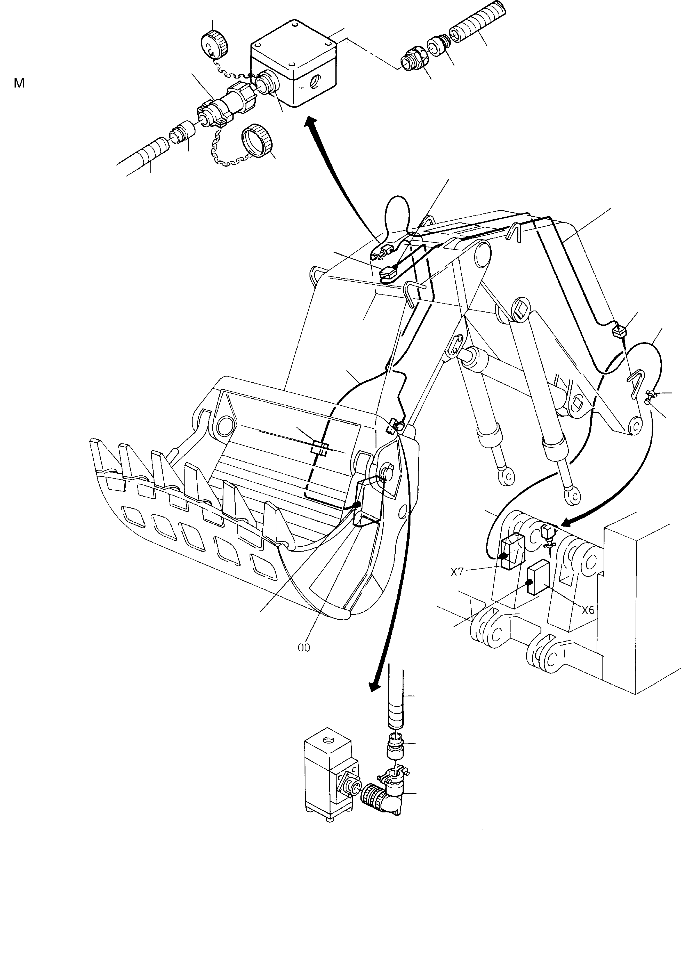 Komatsu parts book diagram for H455-SD S/N 15009: ELECTRIC PARTS - CENTRAL LUBRIC. AND AUTOM. BUCKET LIMIT.