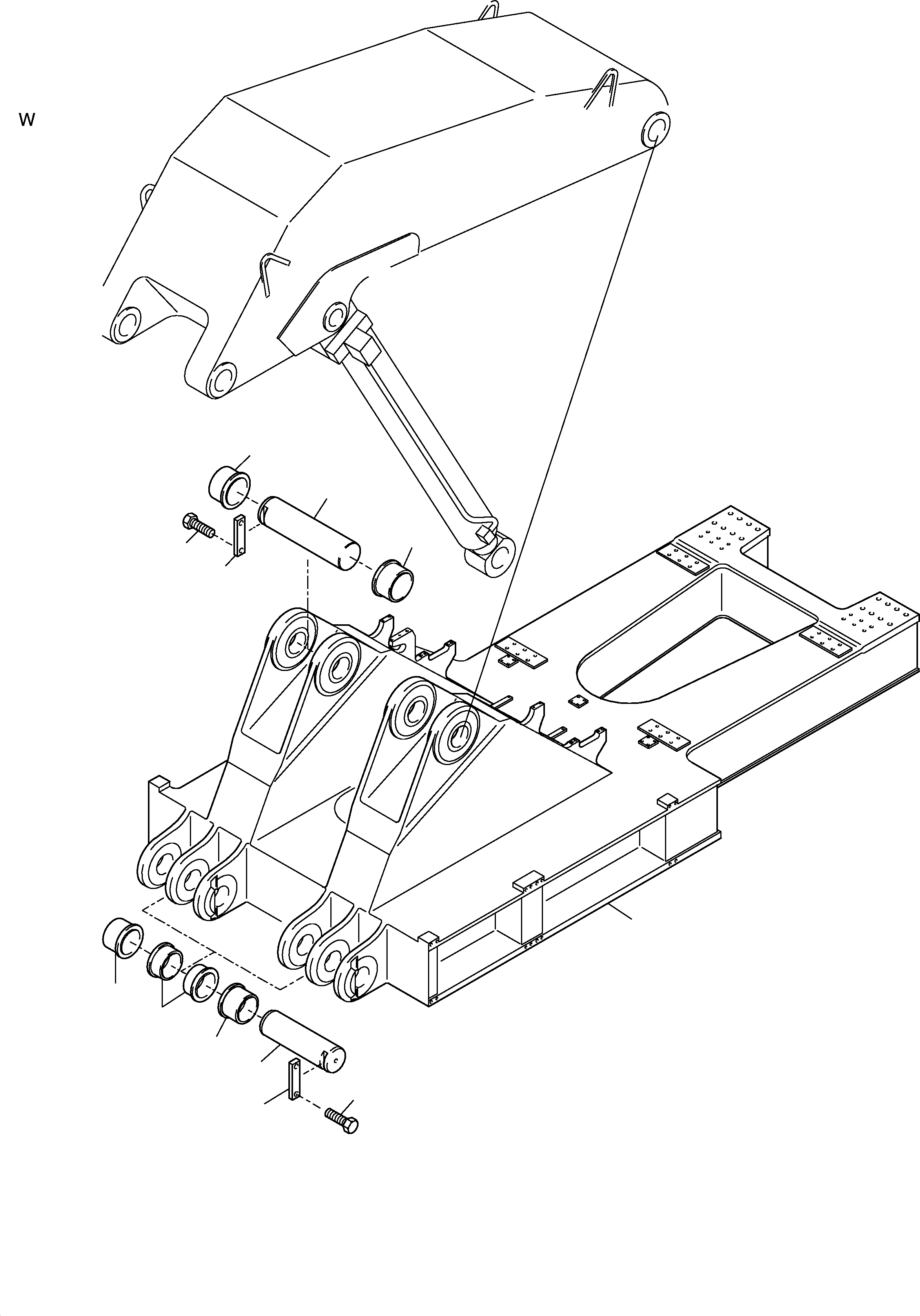 Komatsu parts book diagram for H455-SD S/N 15009: SUPERSTRUCTURE PLATFORM