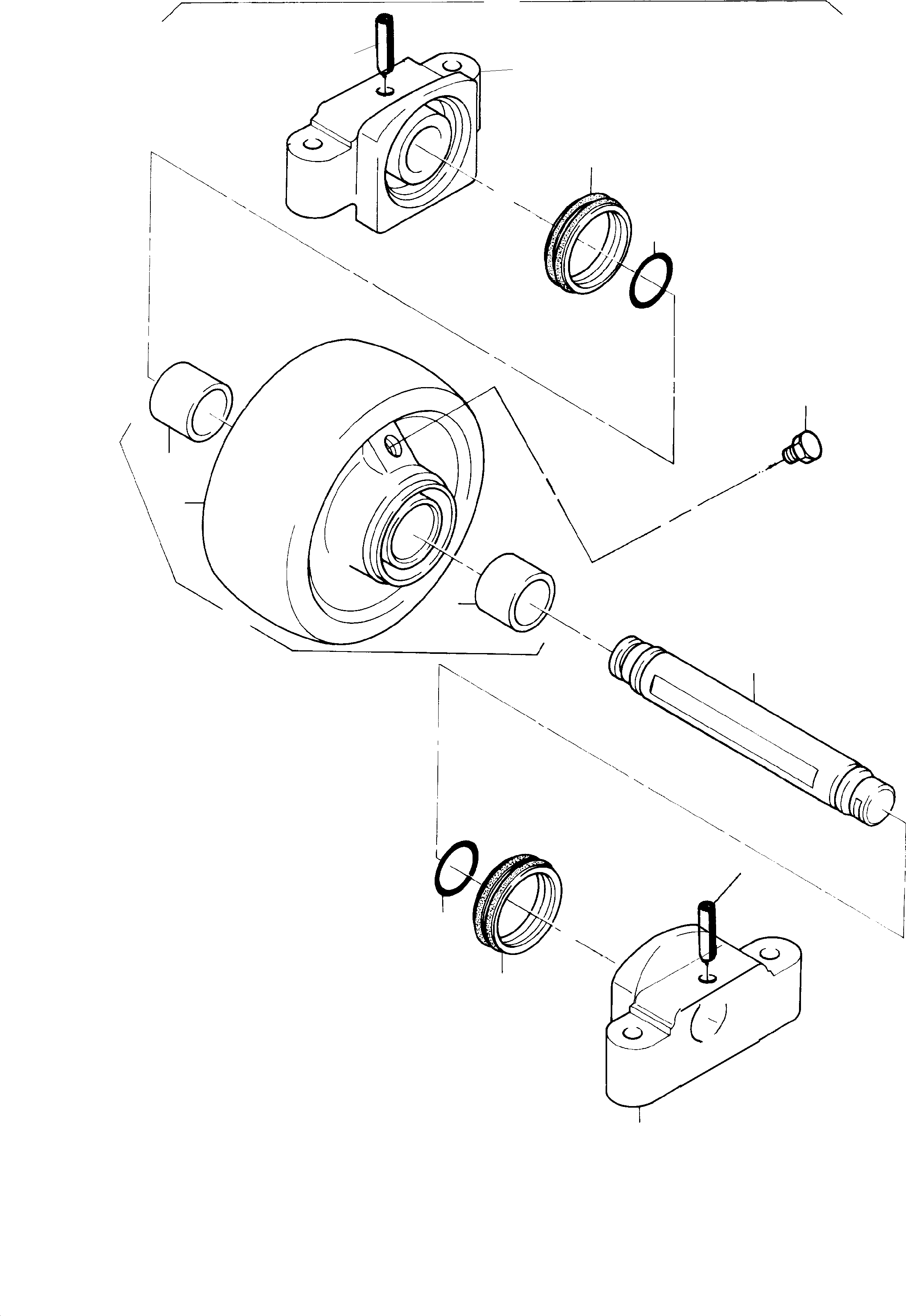 Komatsu parts book diagram for H455-SD S/N 15009: TOP ROLLER