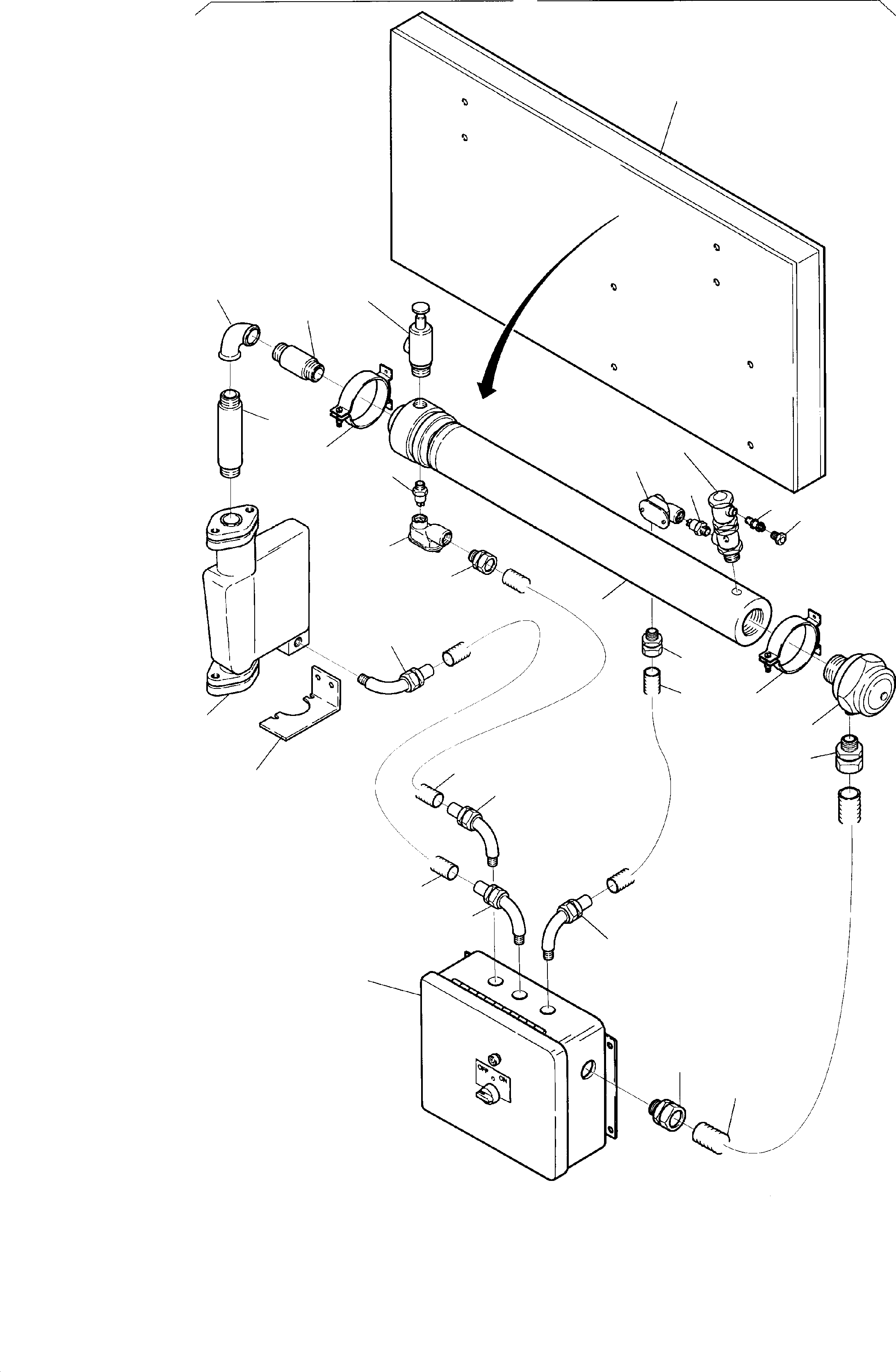 Komatsu parts book diagram for H455-SD S/N 15009: COOLANT PREHEATING ARR.