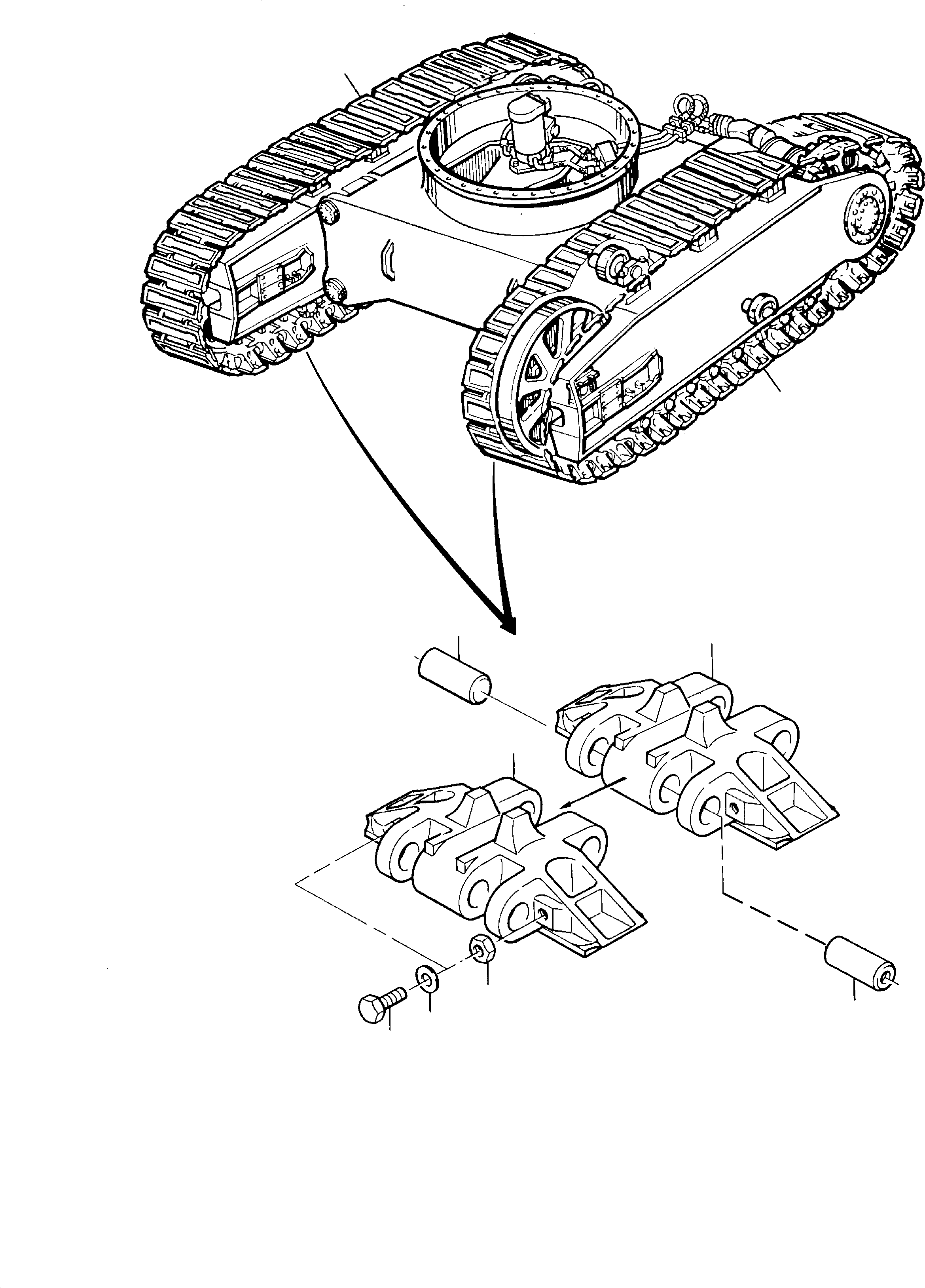 Komatsu parts book diagram for H455-SD S/N 15009: TRACK GROUP