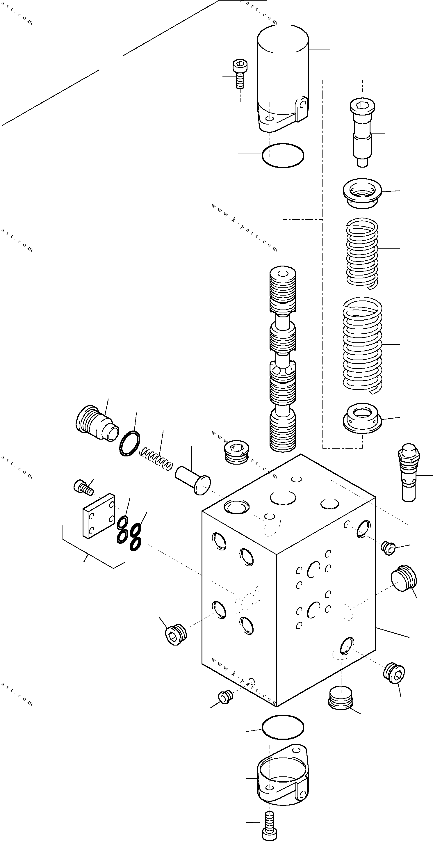 Komatsu parts book diagram for H455-SD S/N 15009: CONTROL BLOCK
