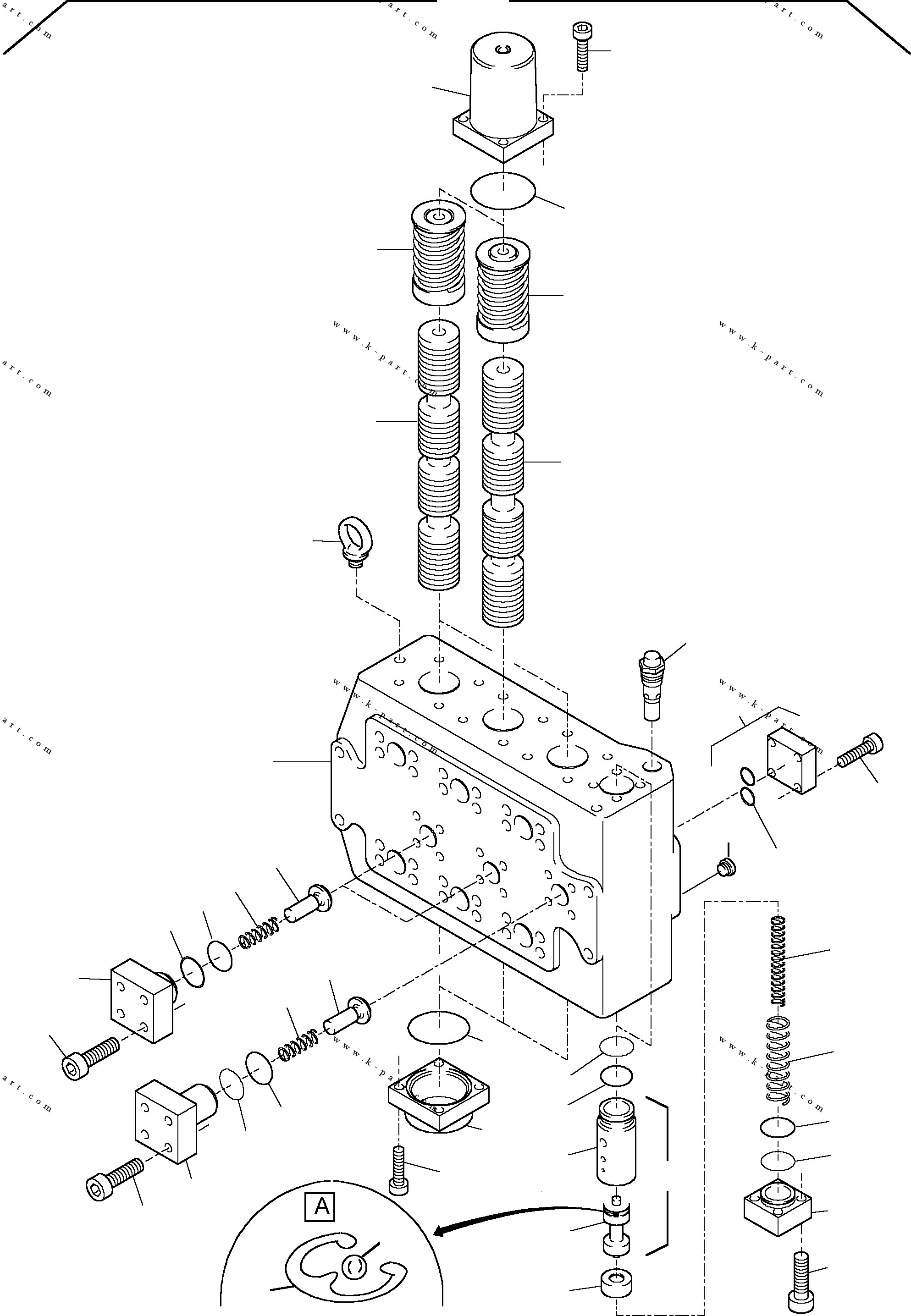 Komatsu parts book diagram for H455-SD S/N 15009: CONTROL BLOCK