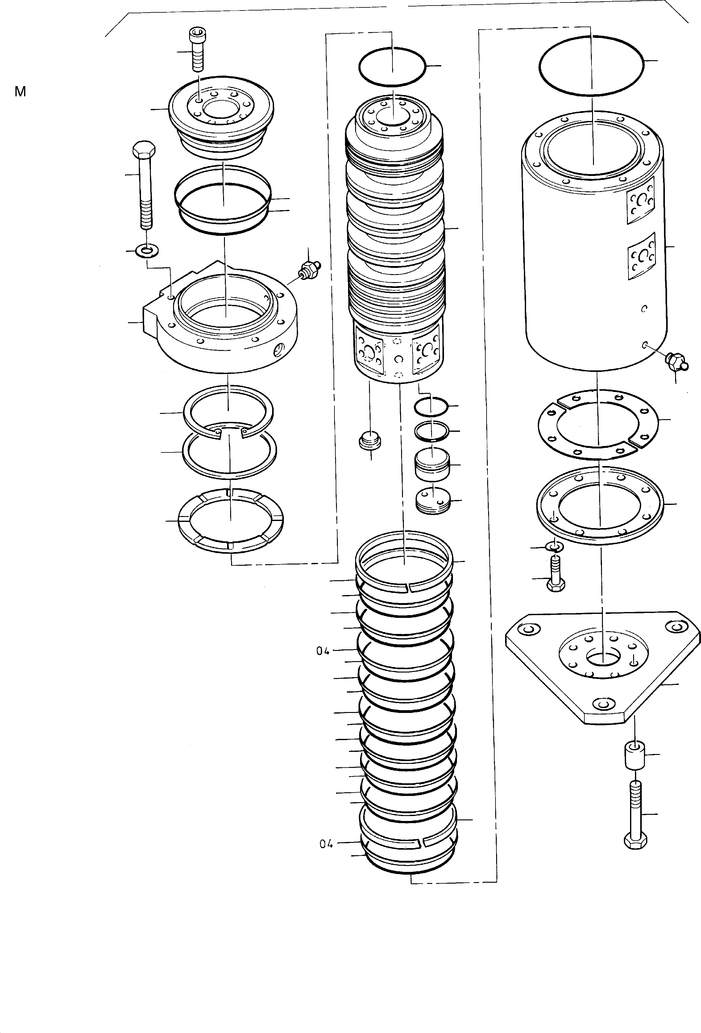 Komatsu parts book diagram for H455-SD S/N 15009: ROTARY JOINT
