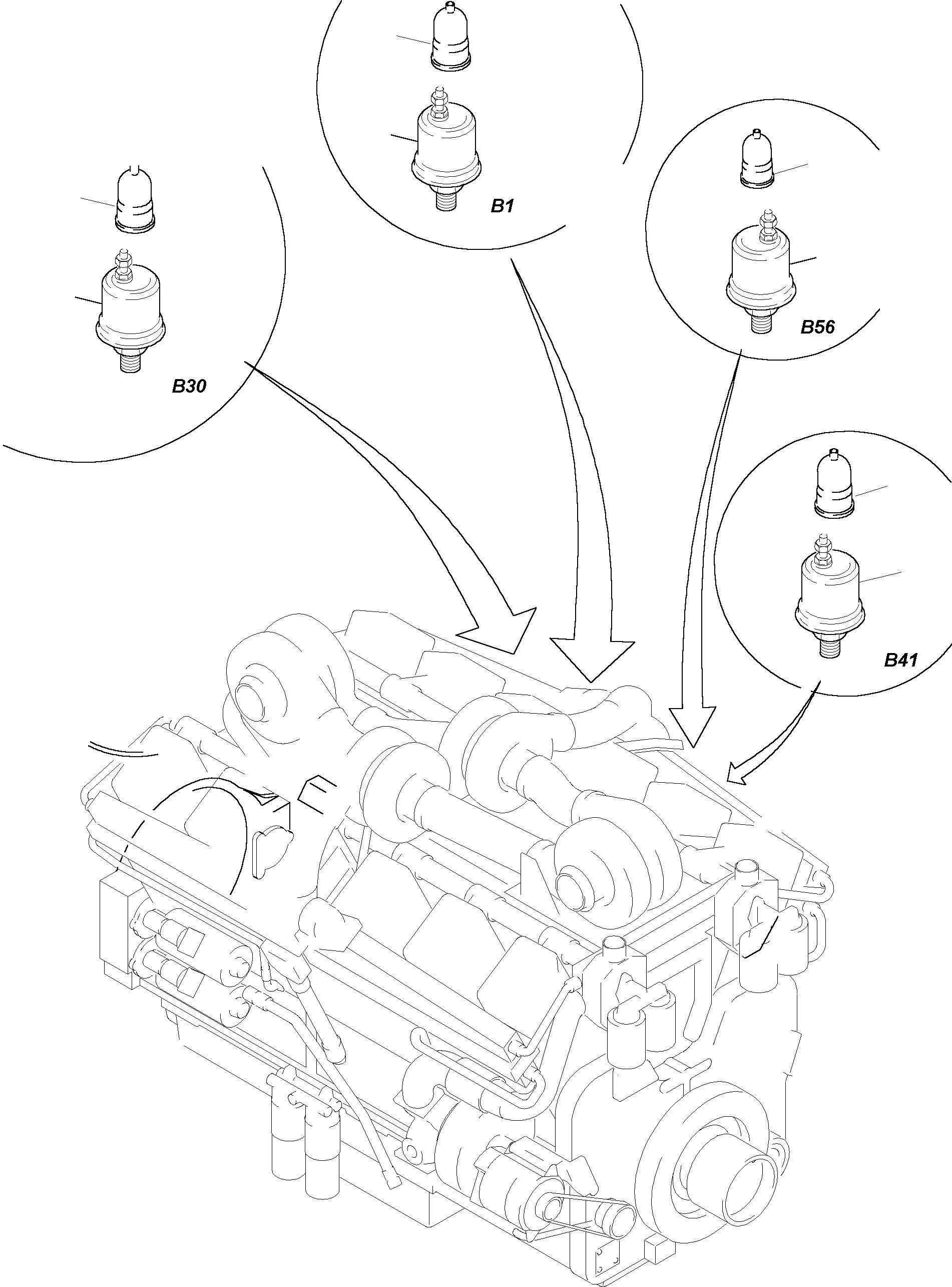 Komatsu parts book diagram for H455-SD S/N 15009: DIESEL ENGINE - ELECTRIC