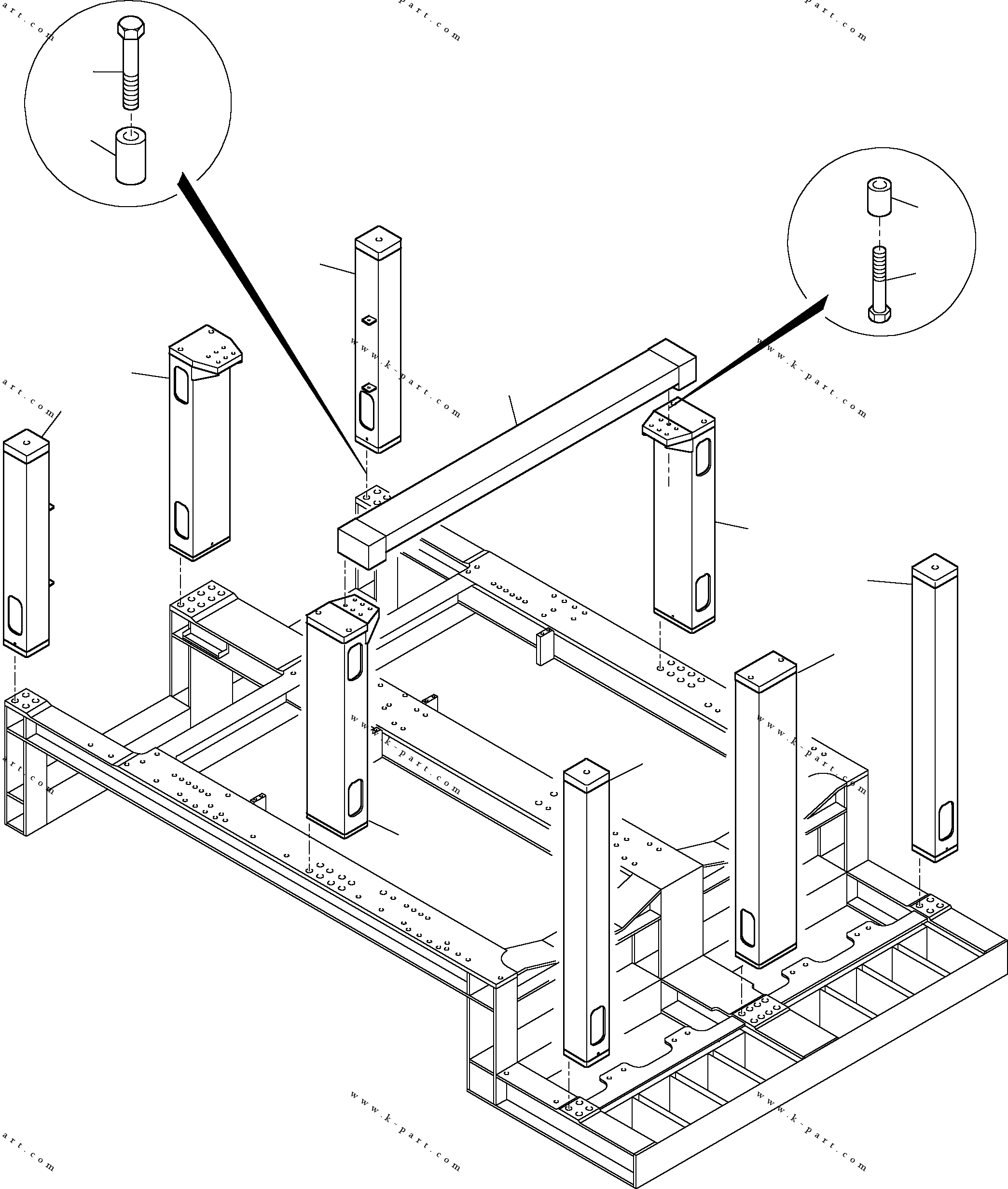 Komatsu parts book diagram for H455-SD S/N 15009: MACHINERY HOUSE