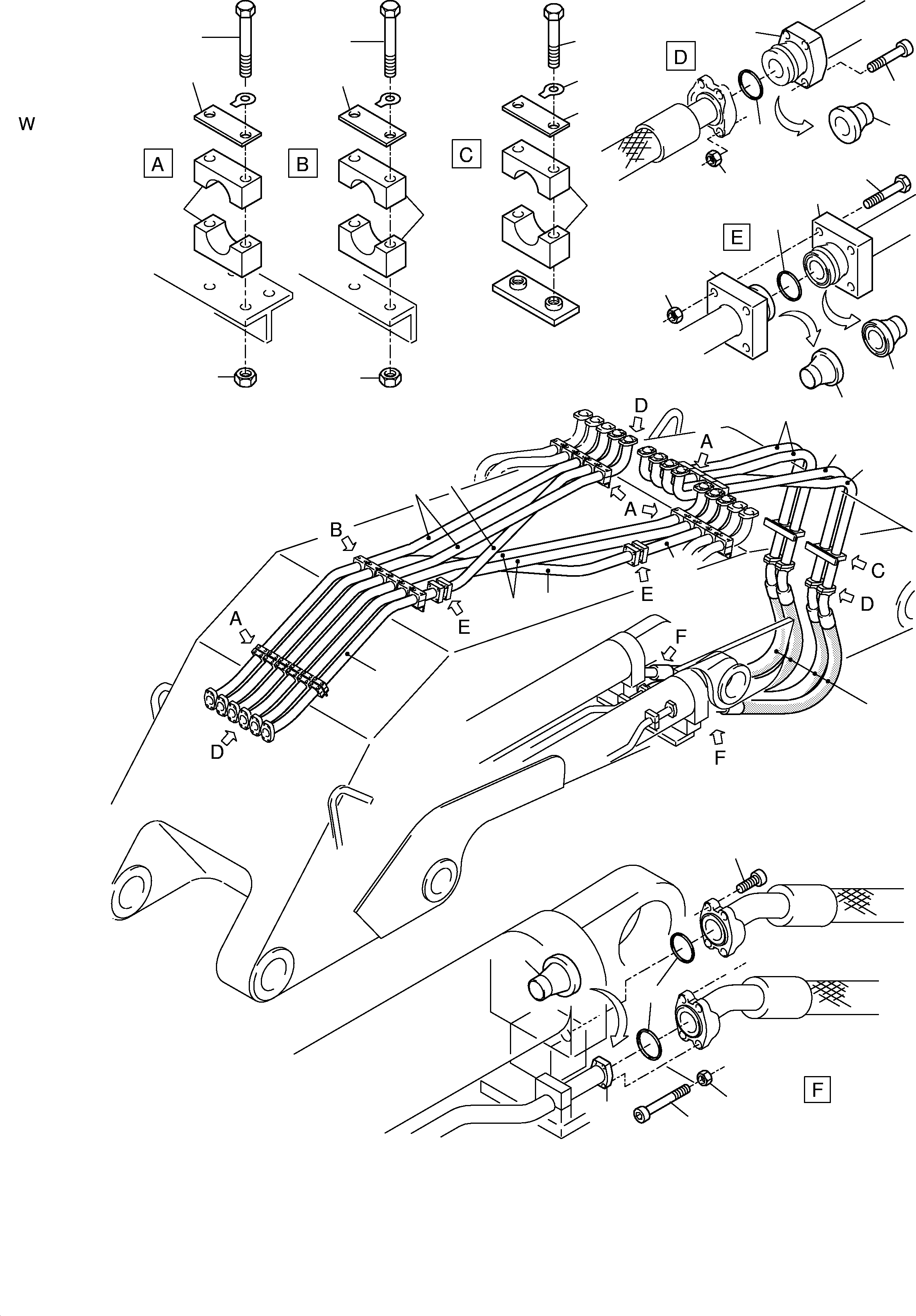 Komatsu parts book diagram for H455-SD S/N 15009: BULLCLAM BUCKET BOOM