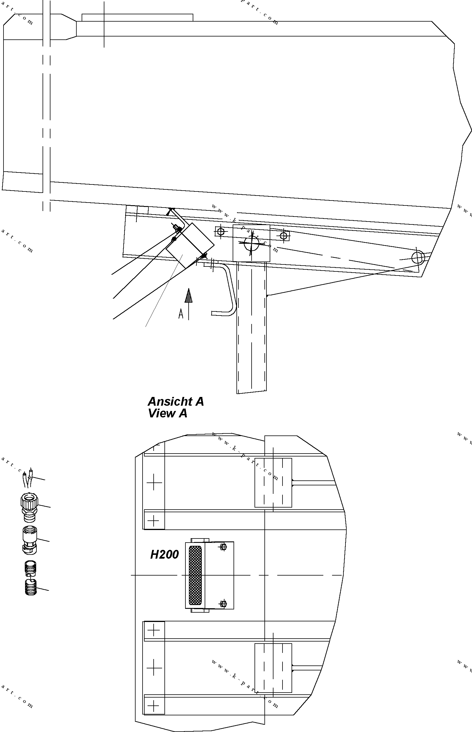 Komatsu parts book diagram for H455-SD S/N 15009: MOVEMENT SIGNAL ARR.