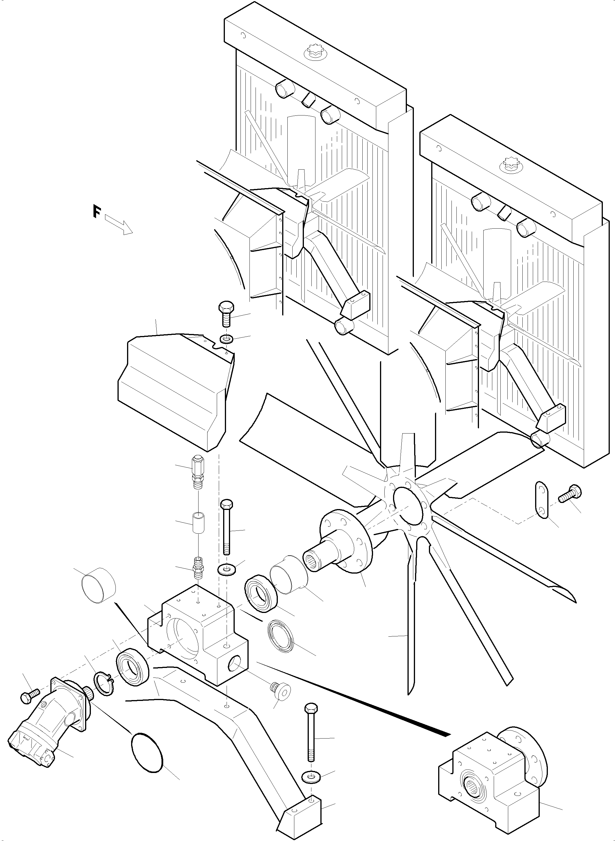 Excavators Mining Komatsu / PC5500-6 S/N 15061(G15061) / Radiator - Fan Drive (front/rear)(515-1236e : 515-1236e)