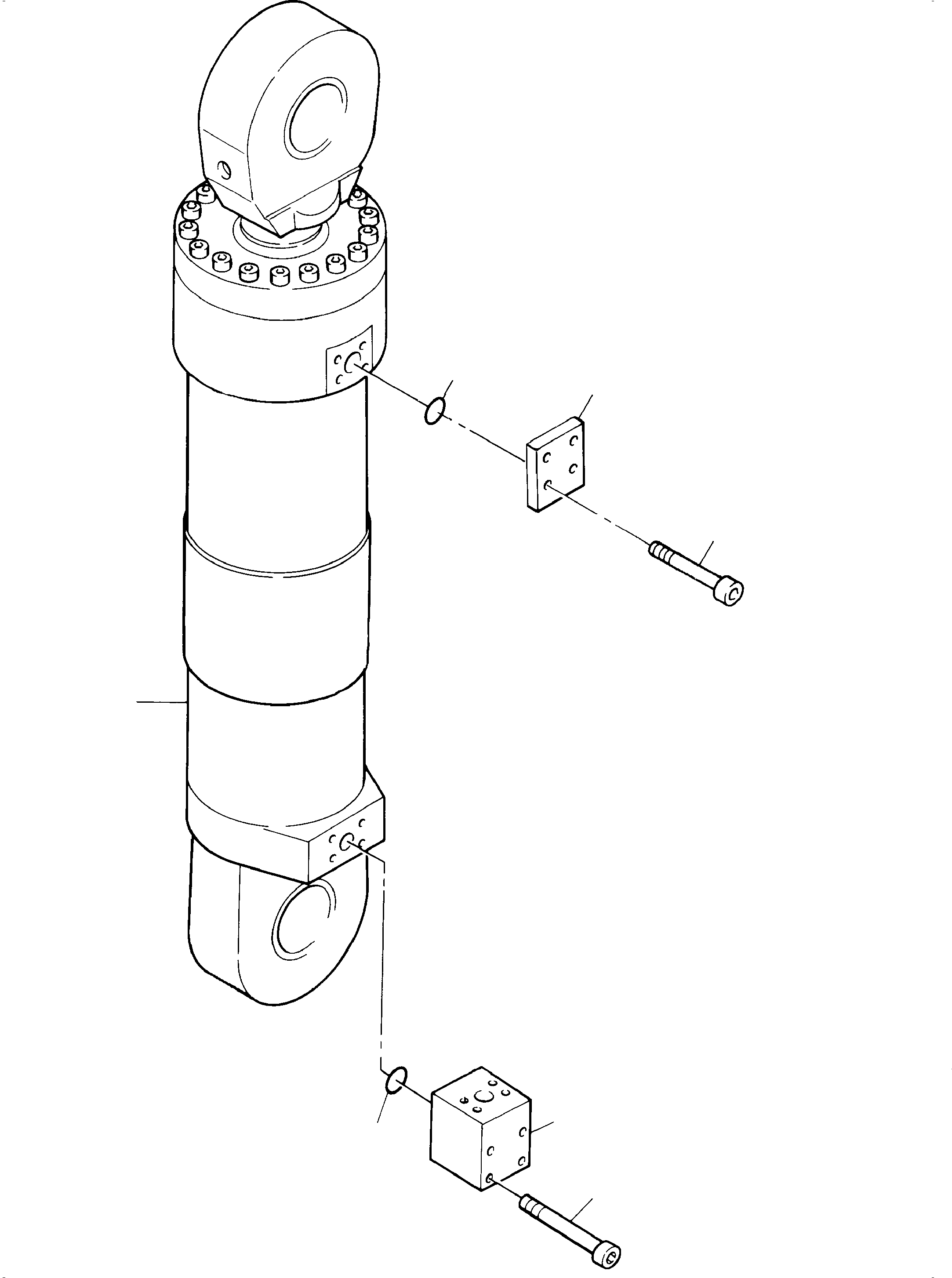 Excavators Mining Komatsu / PC5500-6E S/N 15064(G15064) / Clam Cylinder, R.H. and L.H.(515-5035c : 515-5035c)