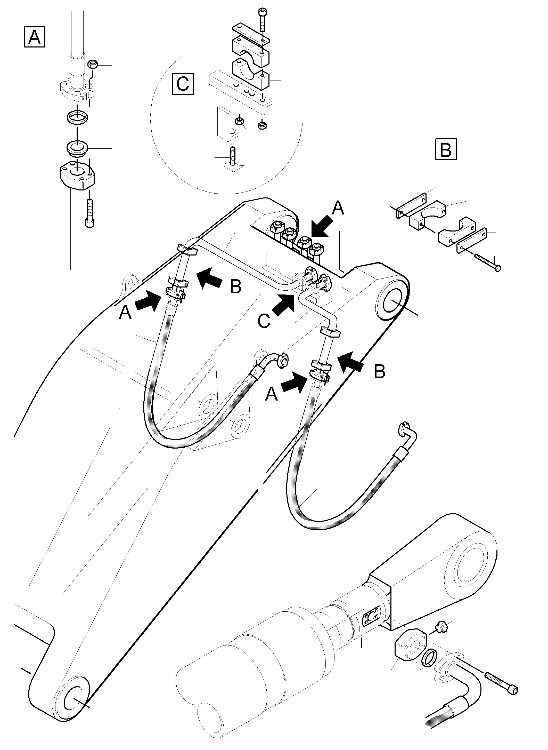 Excavators Mining Komatsu / PC5500-6 S/N 15071(G15071) / Bullclam Bucket Stick 5,6m(515-4201d : 515-4201d)