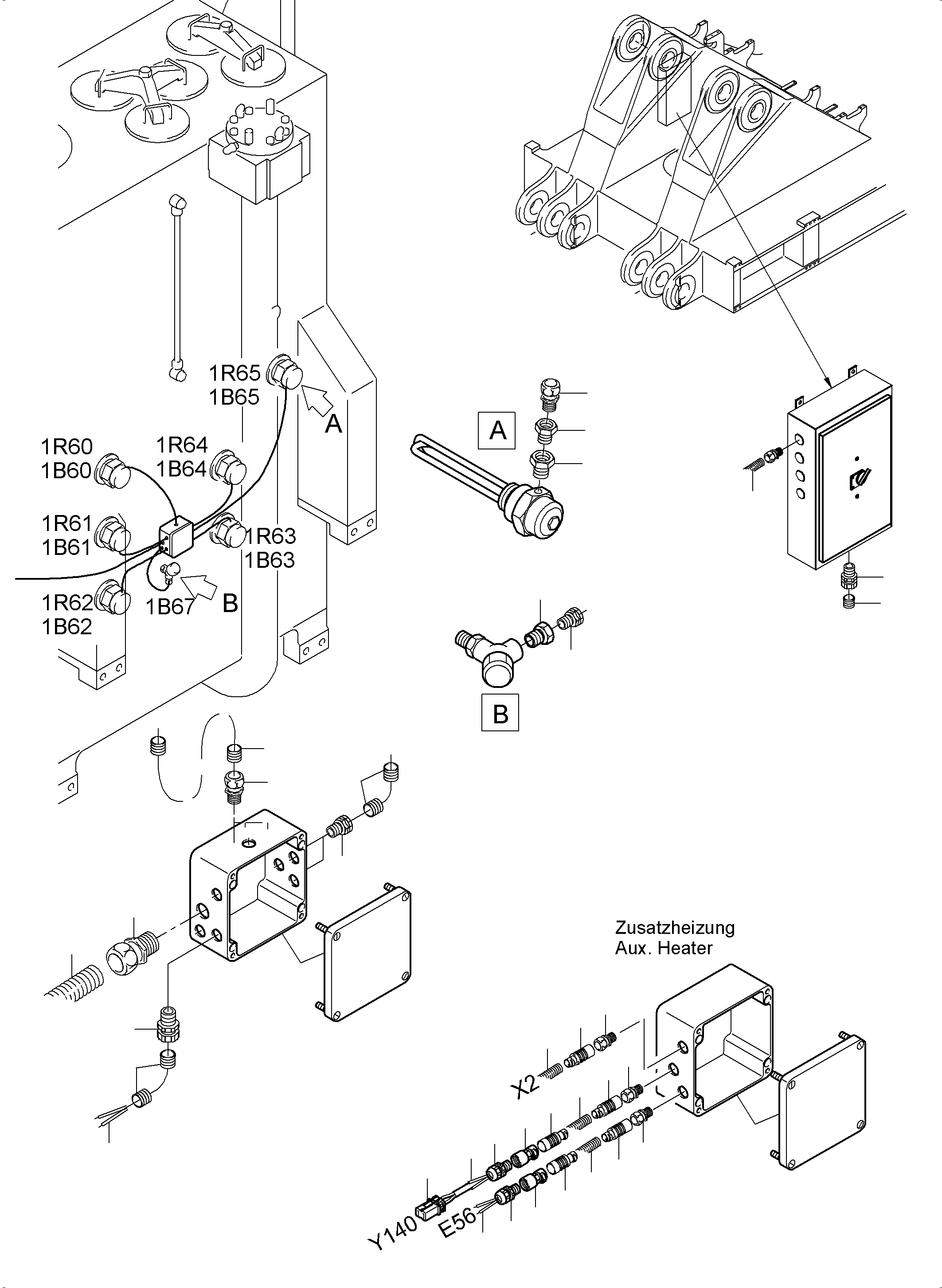 Excavators Mining Komatsu / PC5500-6 S/N 15071(G15071) / Cables-Temperature Conditioning(515-2505h : 515-2505h)