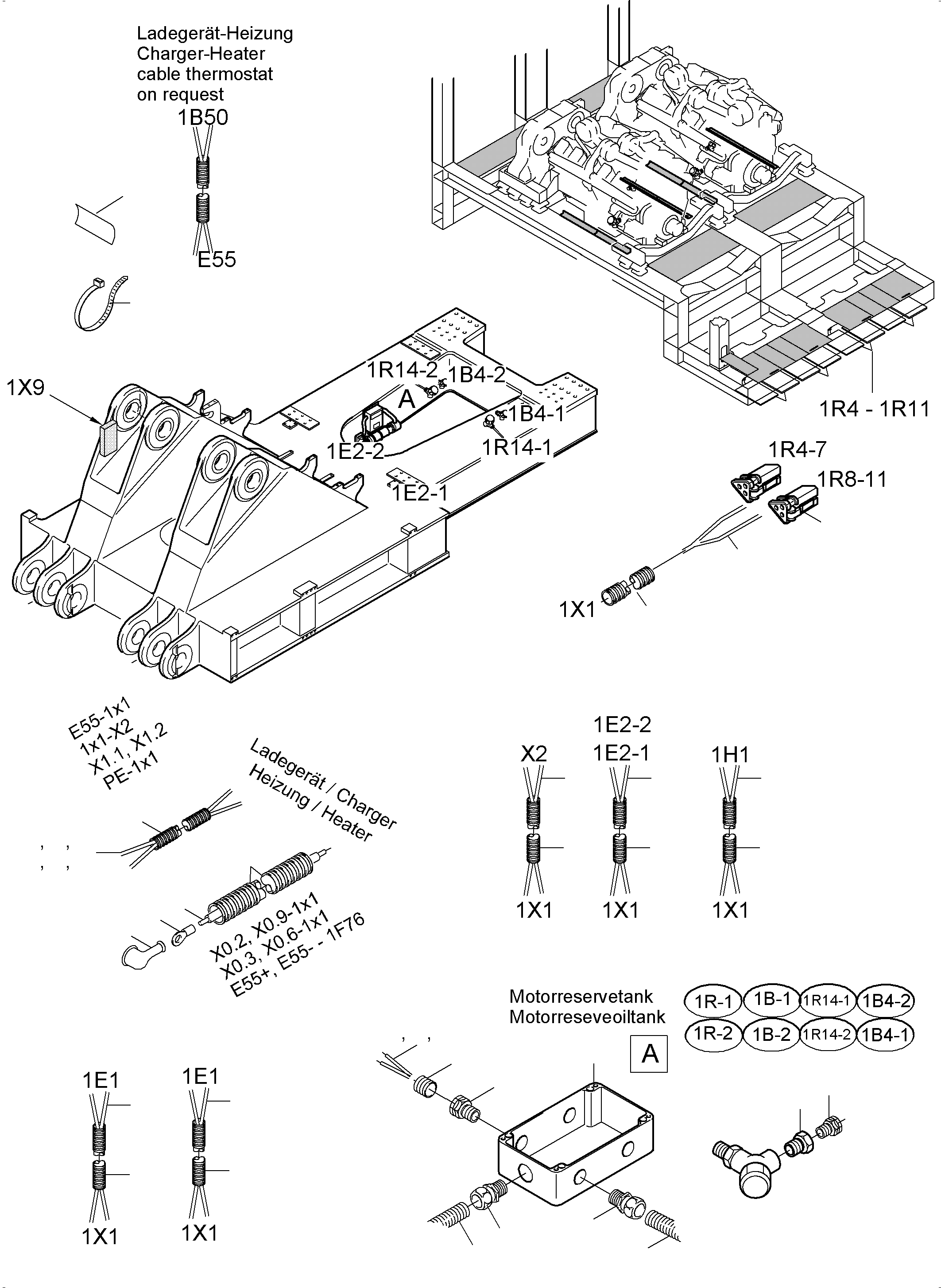 Excavators Mining Komatsu / PC5500-6 S/N 15071(G15071) / Cables-Temperature Conditioning(515-2505h : 515-2505h)